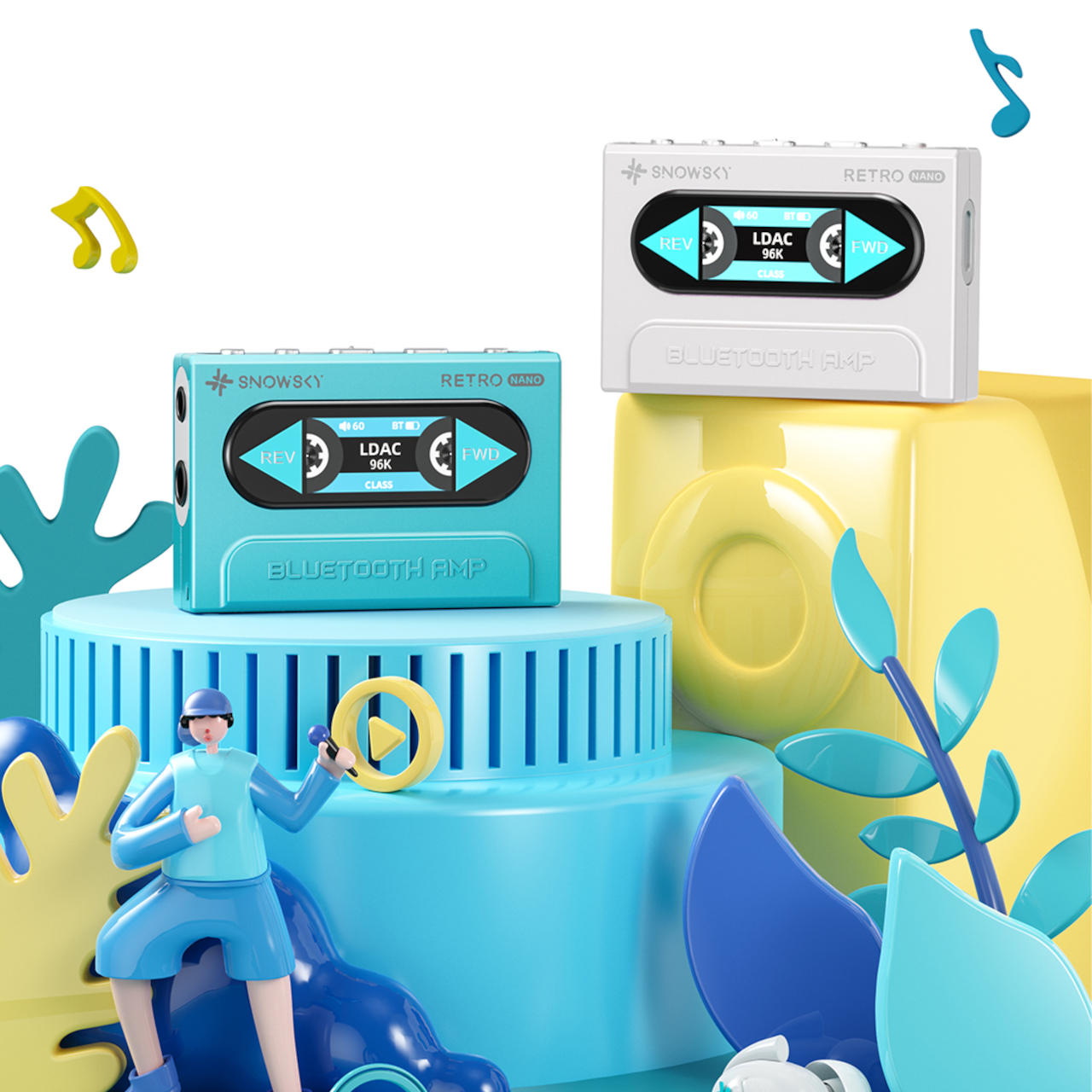 Fiio，Retro Tape，Bluetooth DAC，Headphone Amplifier，