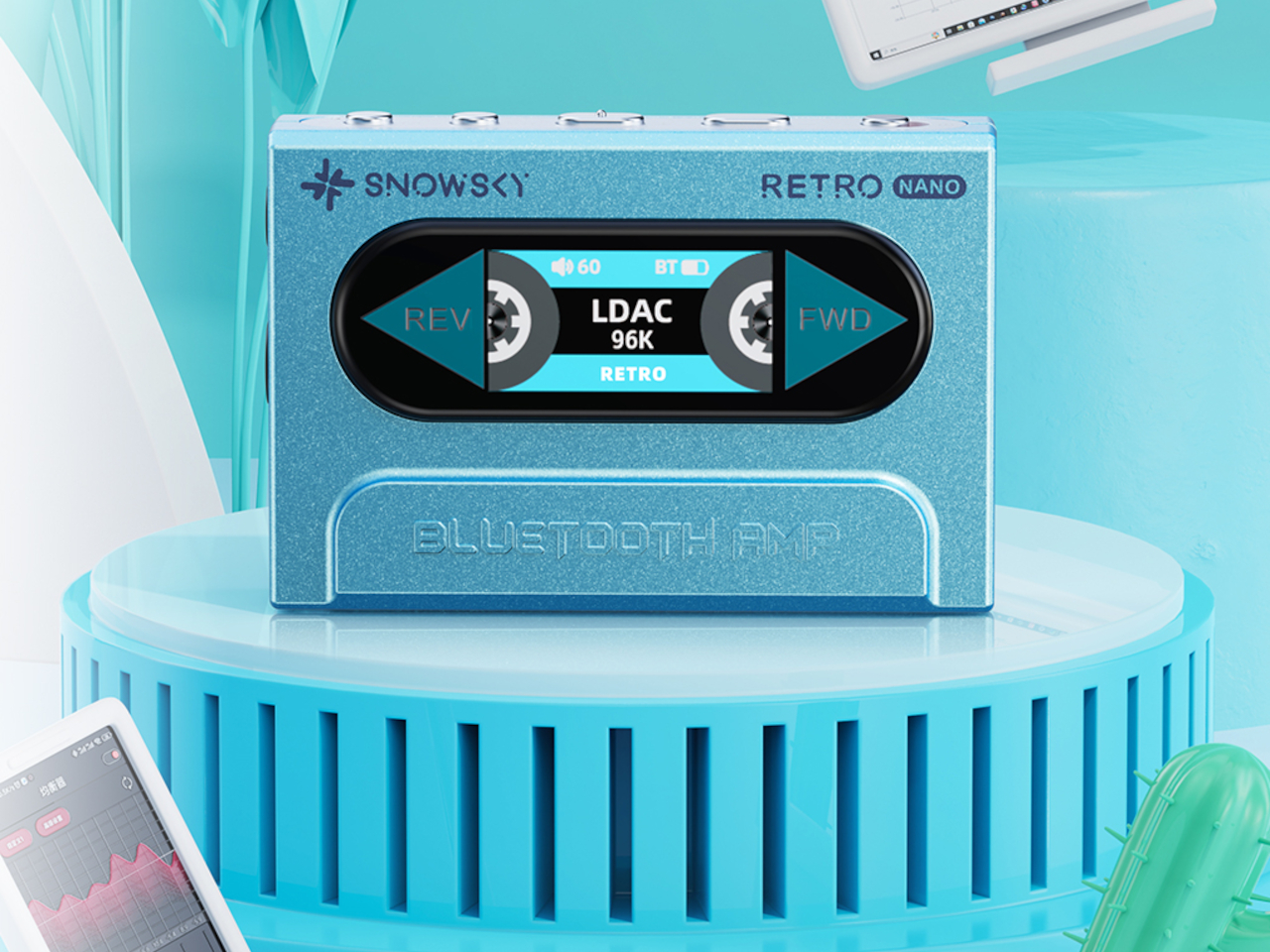 Fiio，Retro Tape，Bluetooth DAC，Headphone Amplifier，