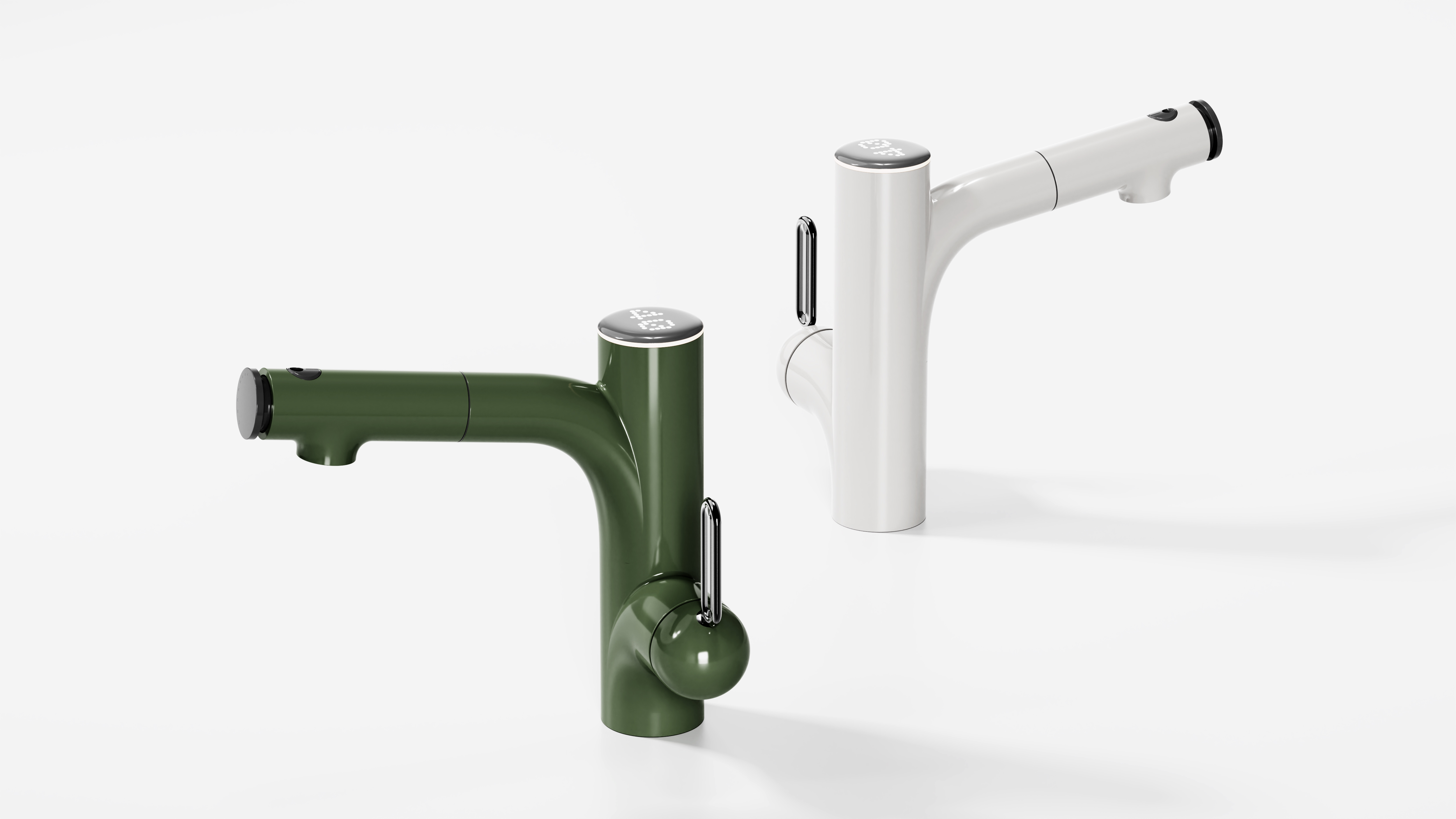 Bathroom design，Boundless design，industrial design，product design，water tap，Pull-out faucet，Basin mixer ，Original design，