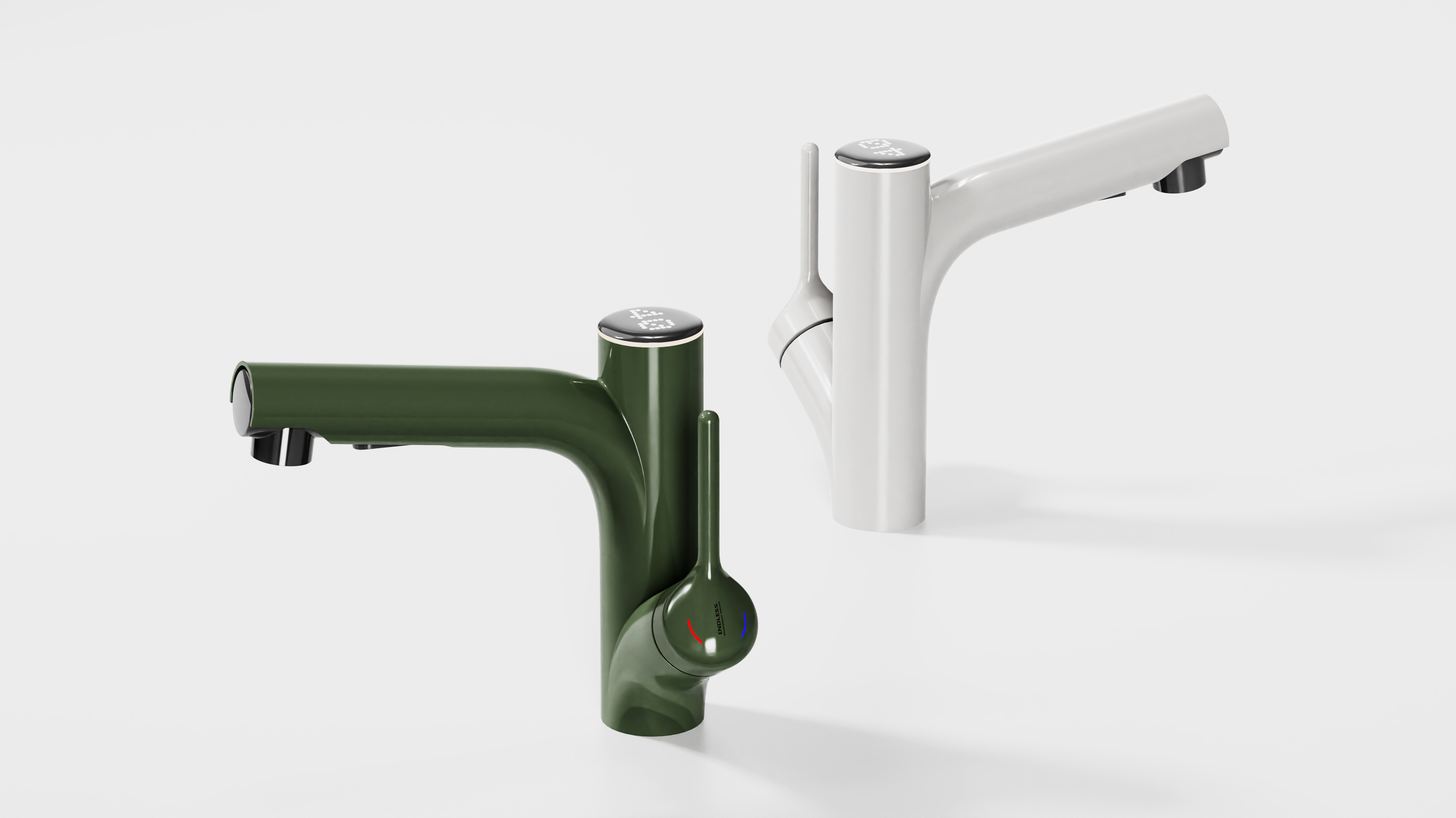 Bathroom design，Boundless design，industrial design，product design，water tap，Pull-out faucet，Basin mixer ，Original design，