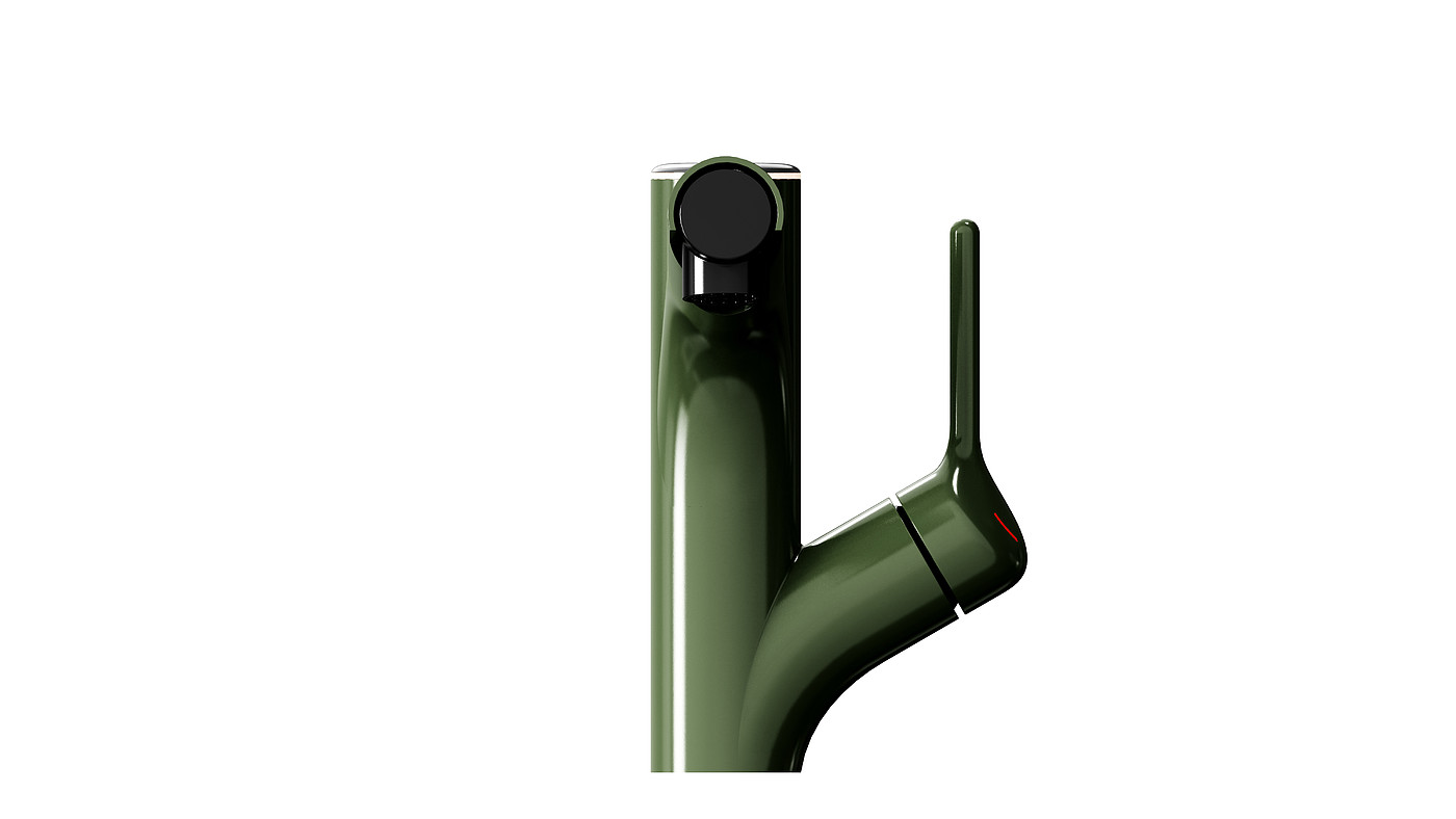 Bathroom design，Boundless design，industrial design，product design，water tap，Pull-out faucet，Basin mixer ，Original design，