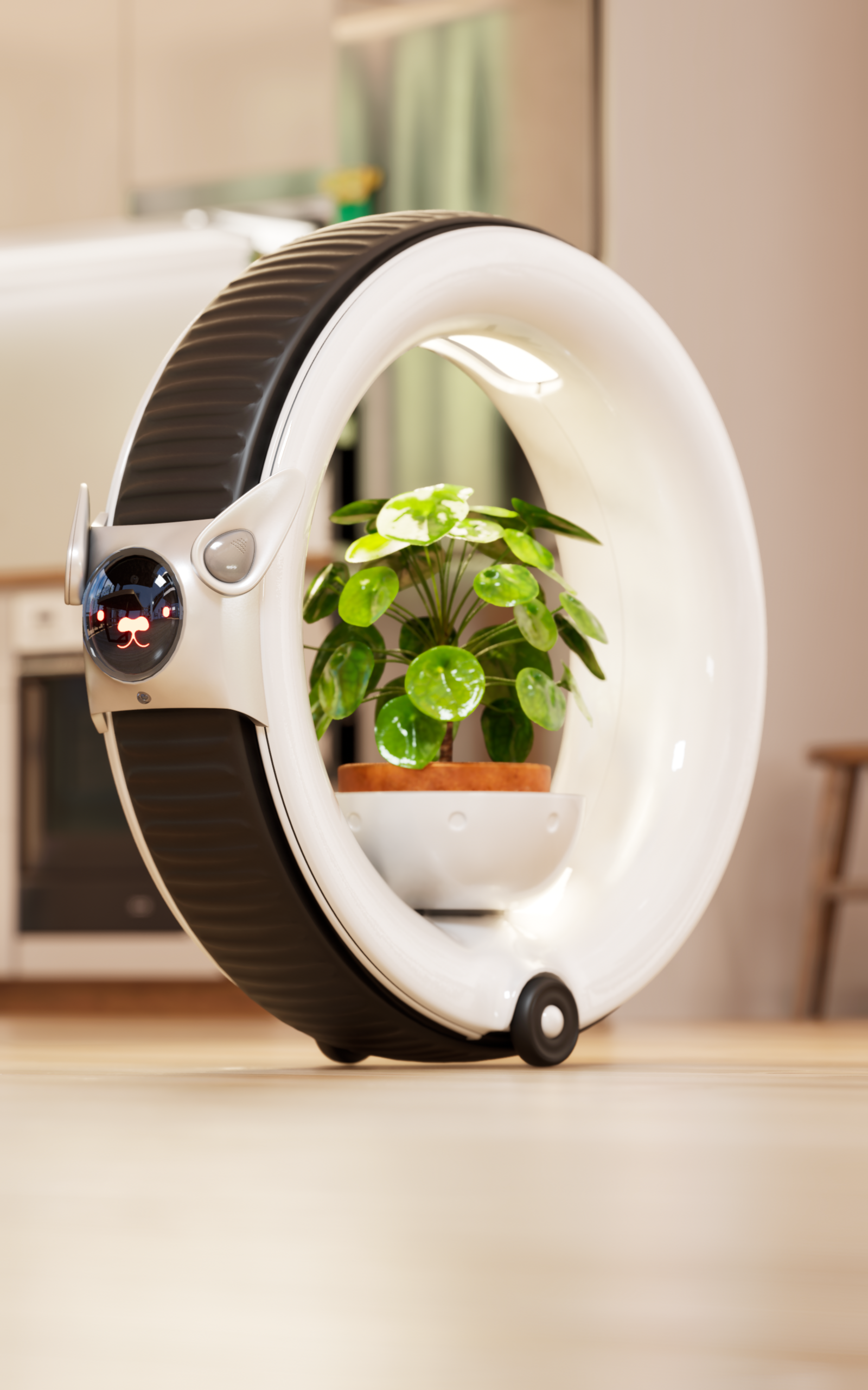 Botany，robot，Robot dog，Potted plants，