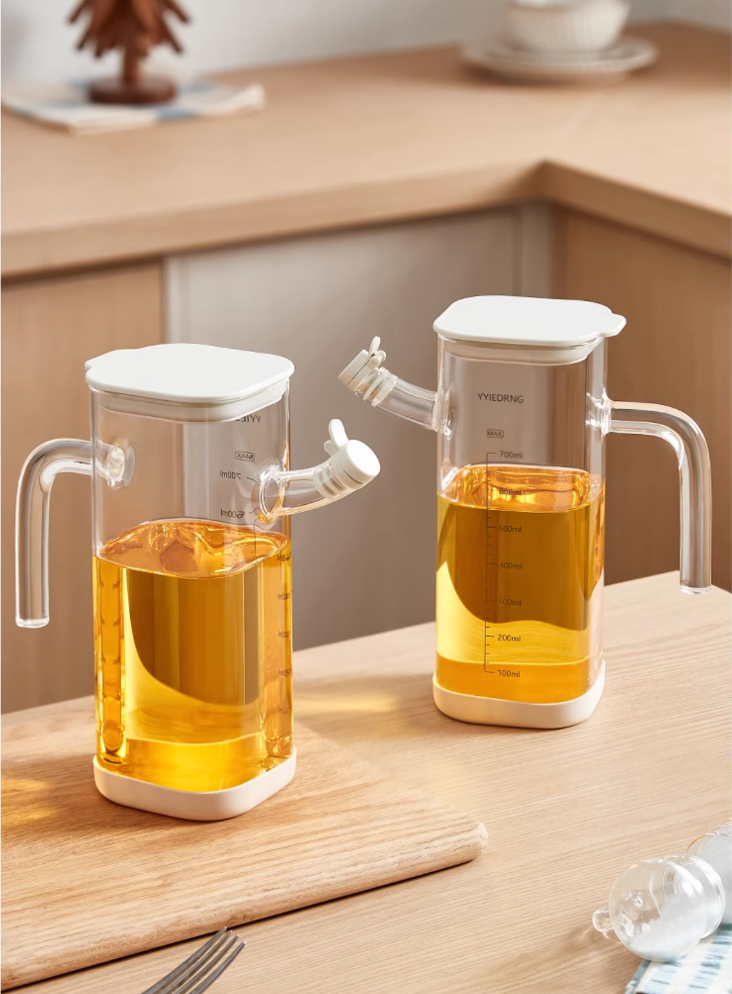 High boron silicon，oil bottle，Anti-drip hanging，Easy to clean，Big mouth，big handle，