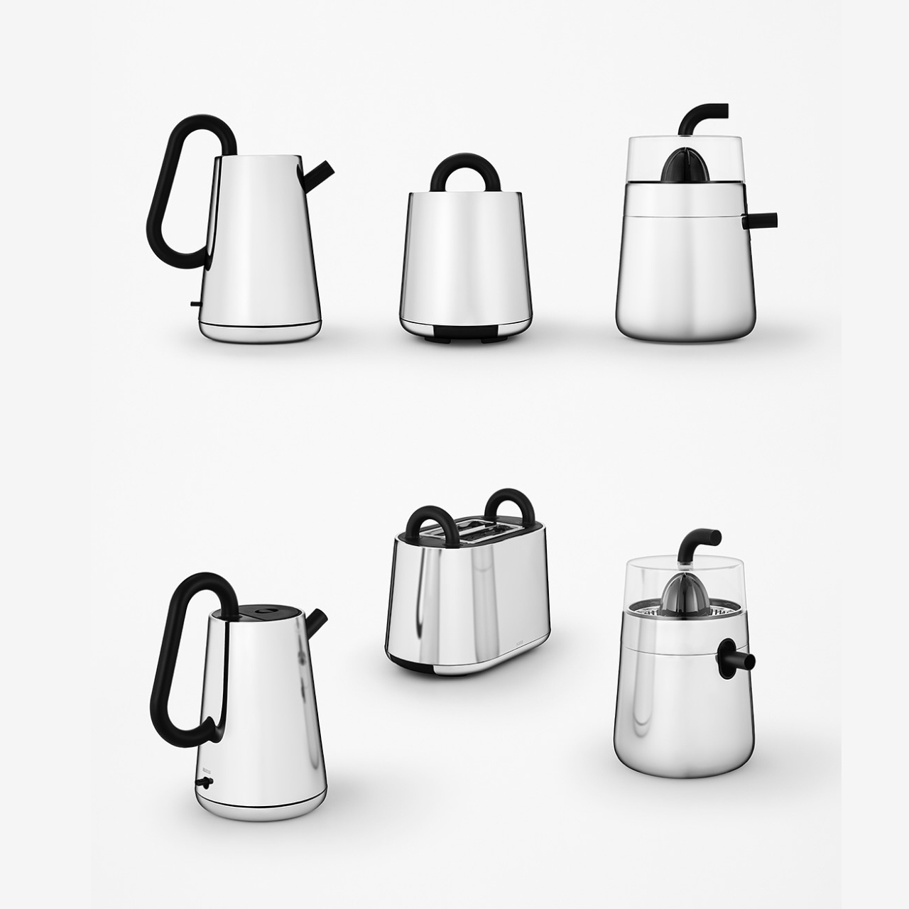 Minimalist design ，Electric kettle，Nendo Toru，stainless steel，Italian design，