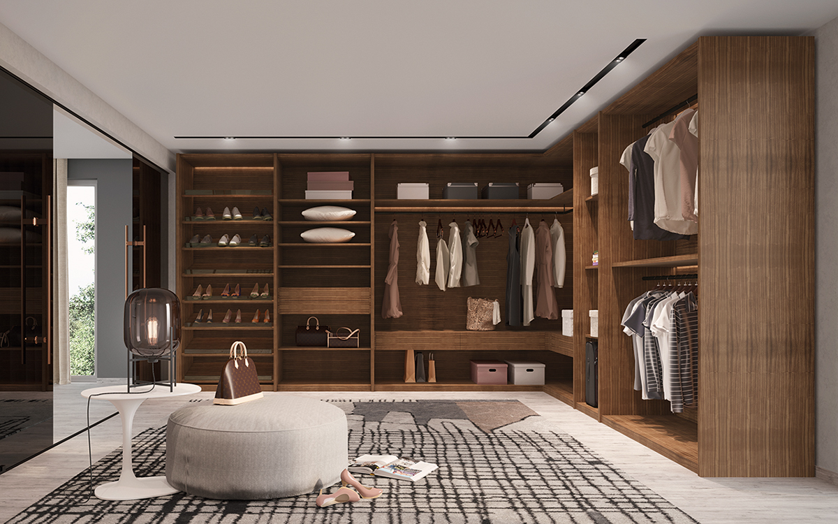 Interior design，bedroom，Modeling and rendering，Bedroom set，