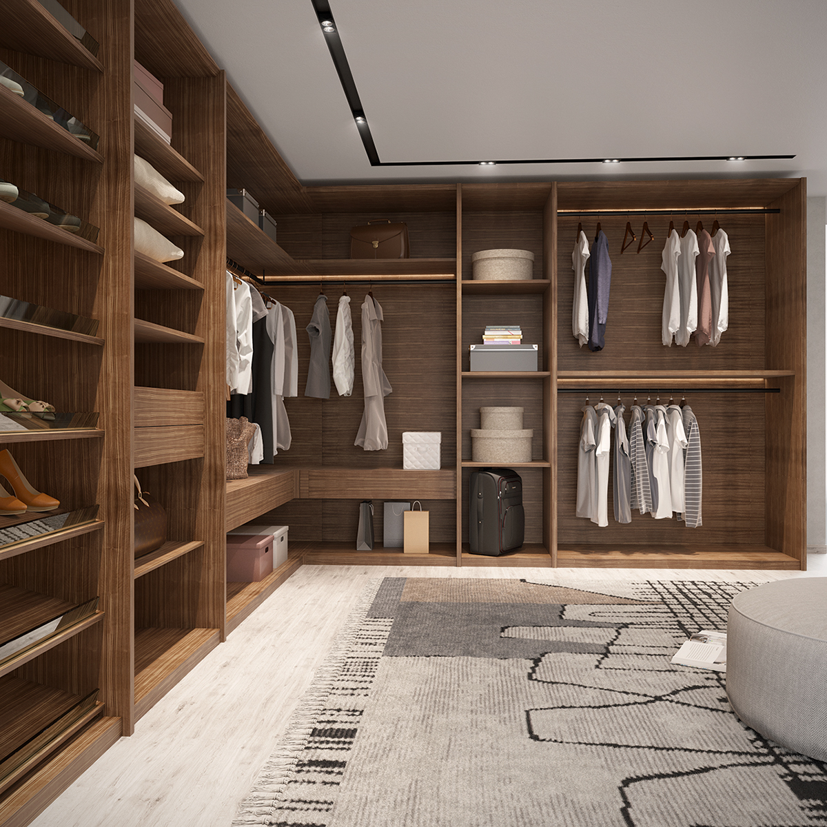 Interior design，bedroom，Modeling and rendering，Bedroom set，