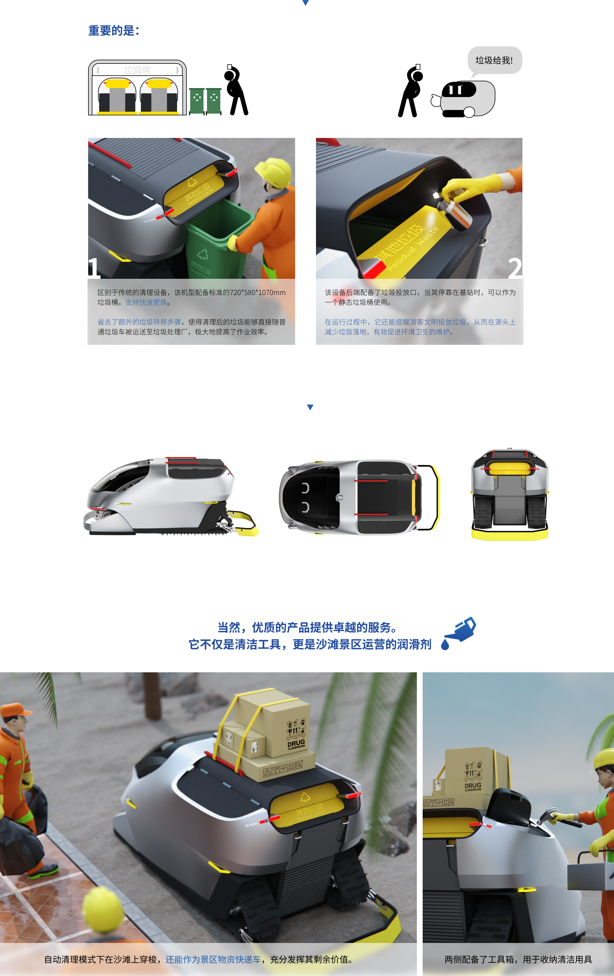 sandy beach，Tool car，service，Intellectualization，industrial design，product design，robot，