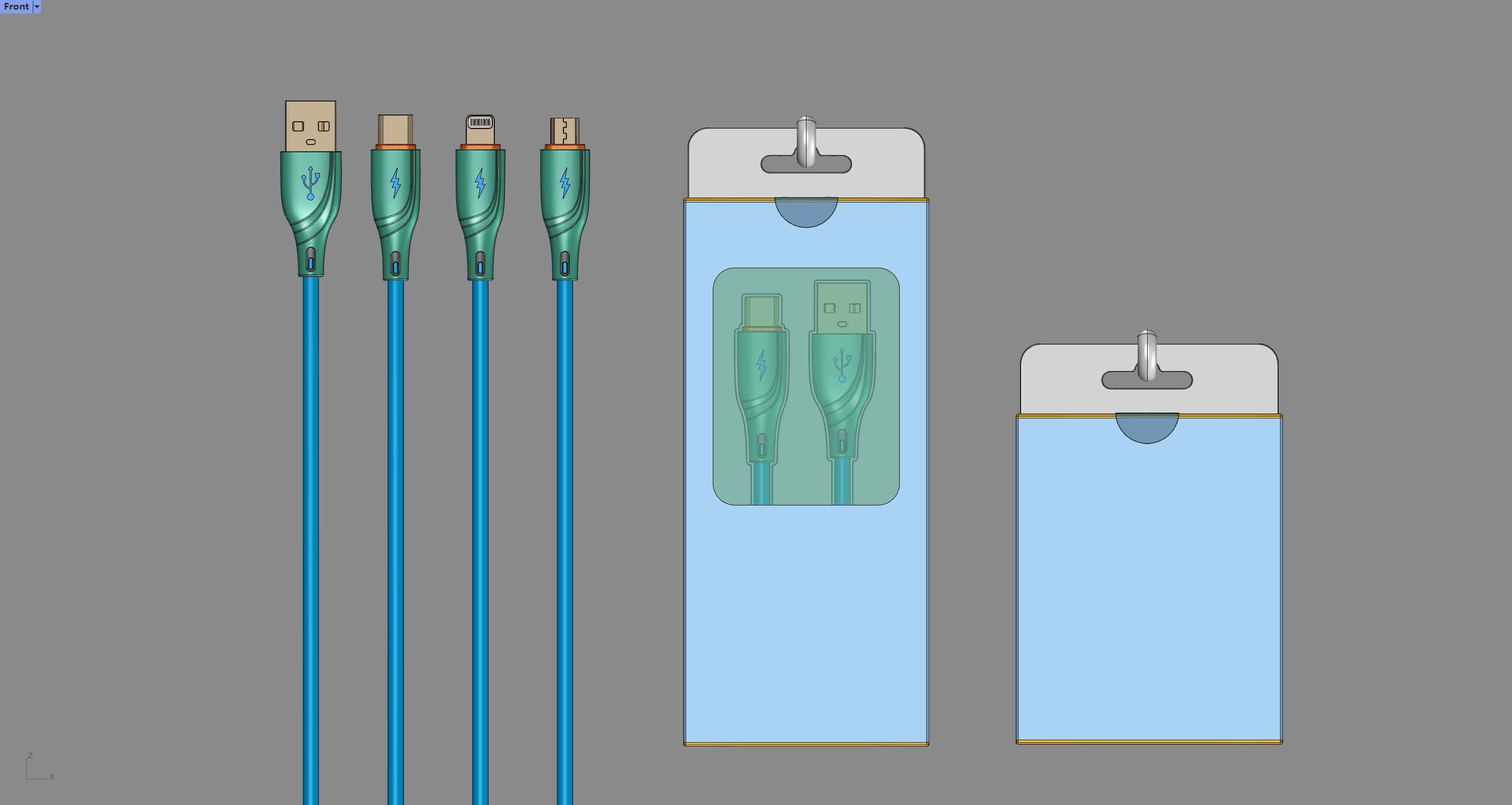 Data line packaging，product design，industrial design，Digital 3C，