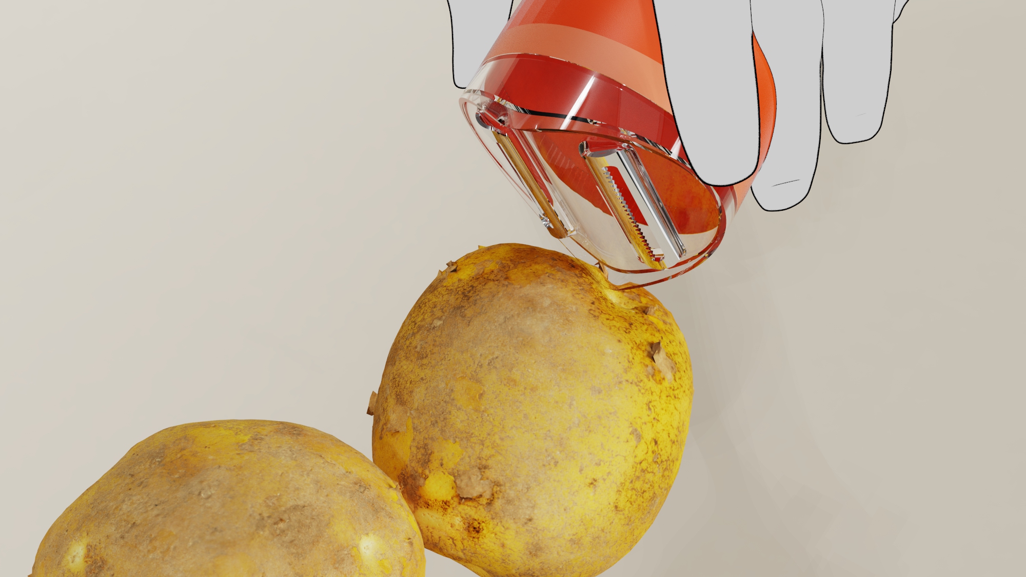 Double headed，Peeler，Design with an angle，Light luxury wind，Creative design，