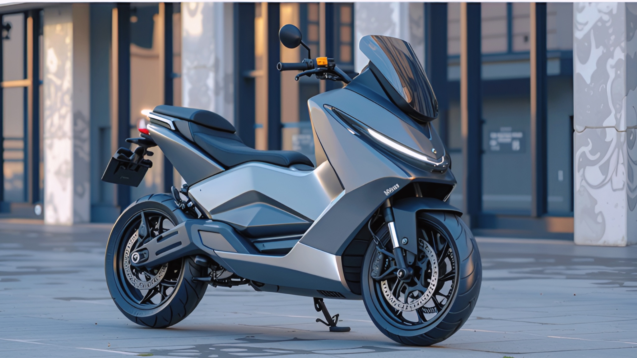 Modeling Design of Electric Two-wheeler，product design，AI Design Painting，