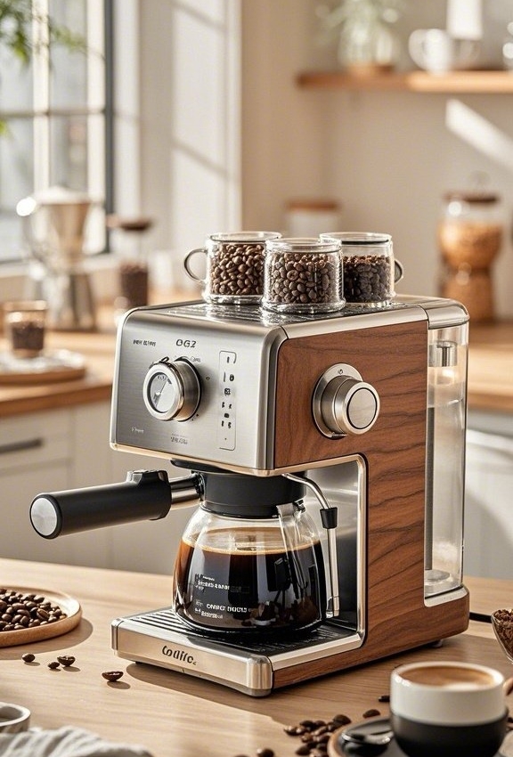 Coffee machine，Shunde，Zhongshan，designer，industrial design，product design，Appearance design，