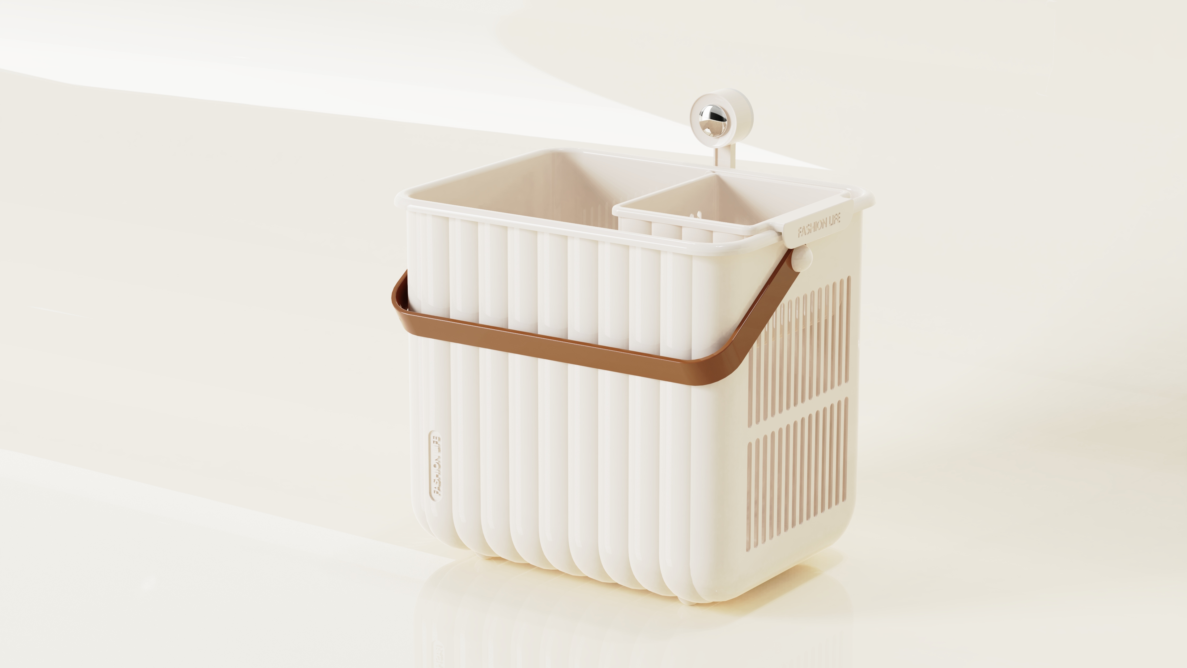 Cream wind，Dirty clothes basket，Receive，