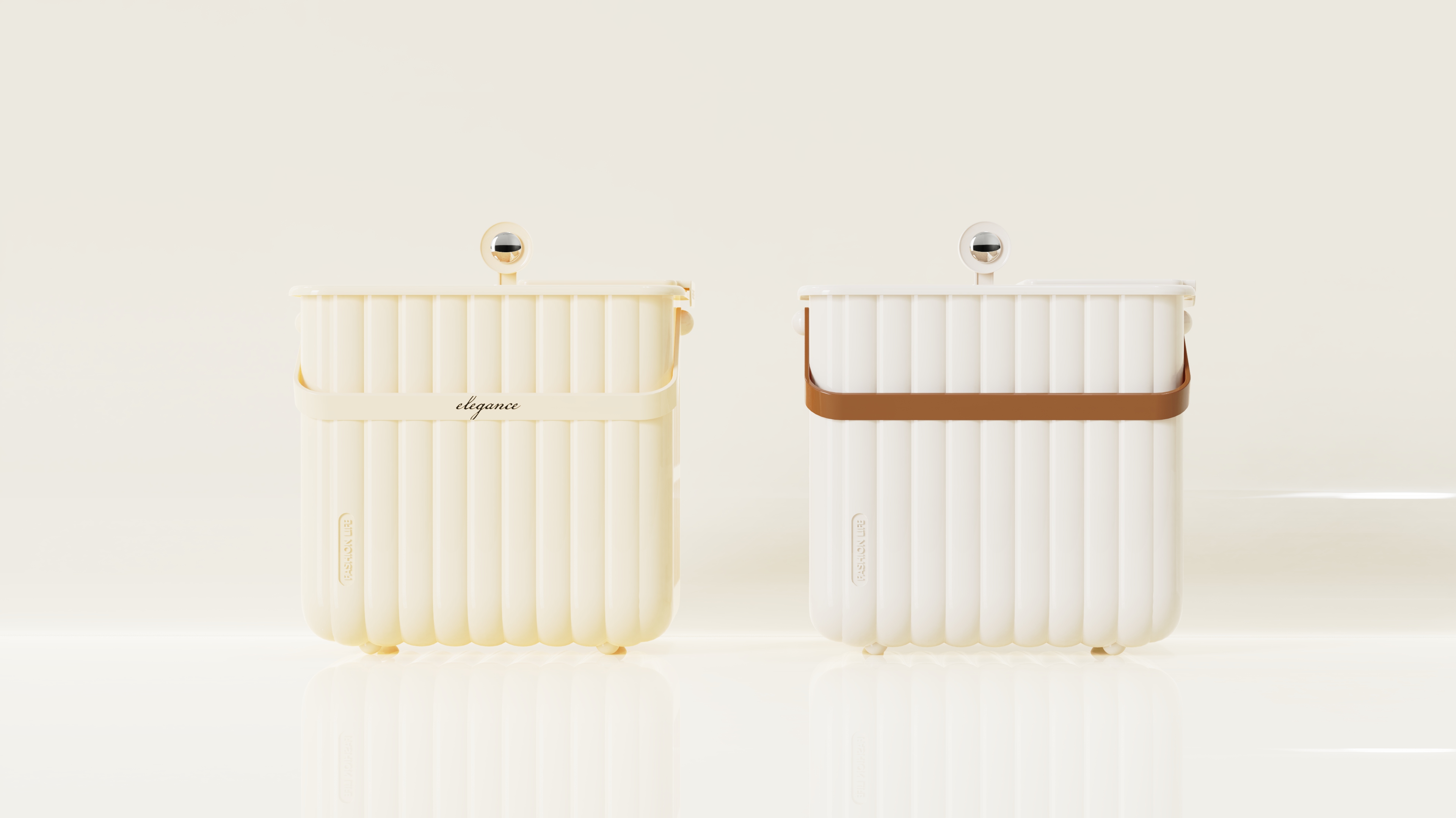 Cream wind，Dirty clothes basket，Receive，