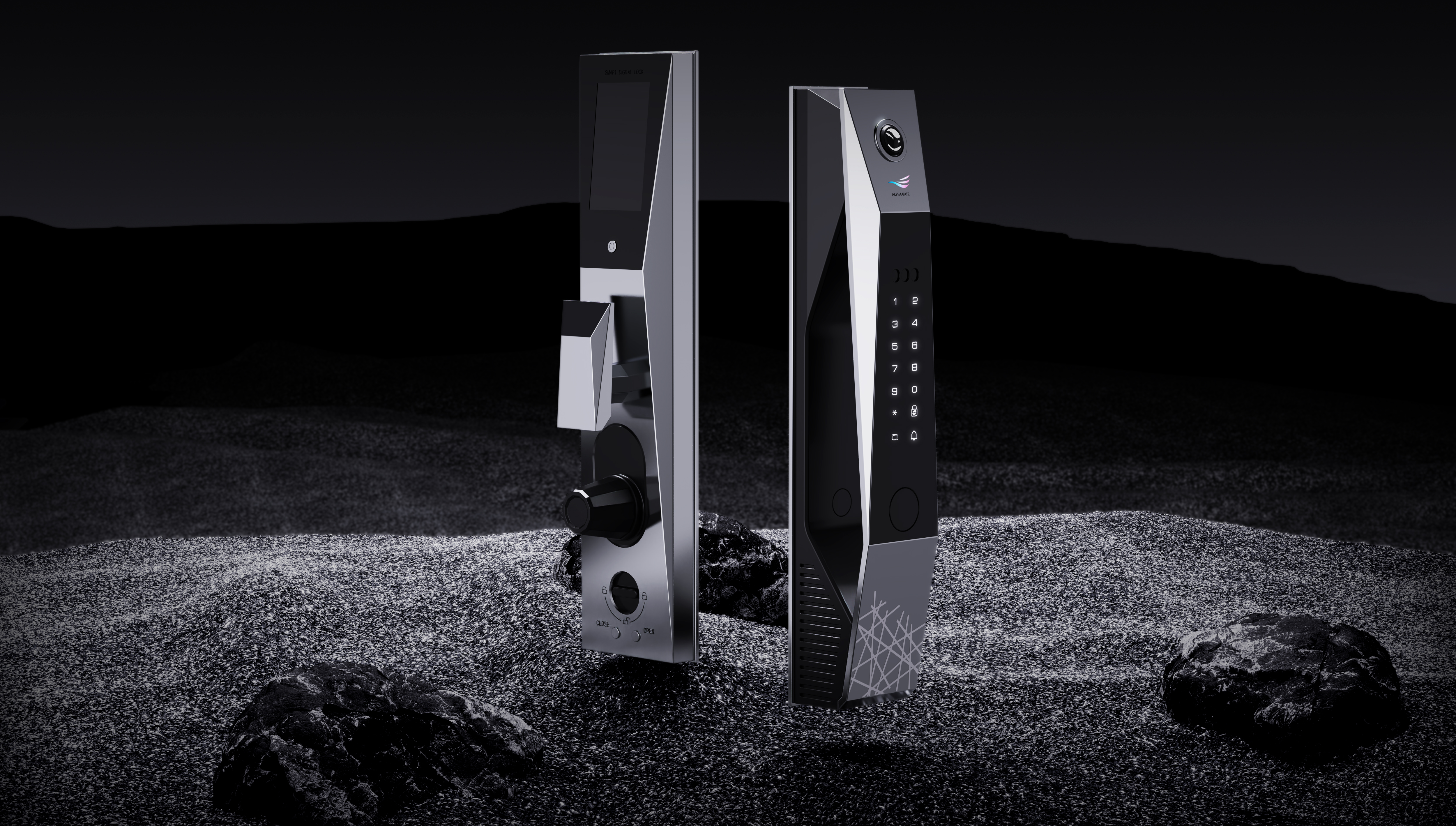 yulo，Intelligent lock，Intelligent door lock，Cyber，Cyber，Mecha Style，