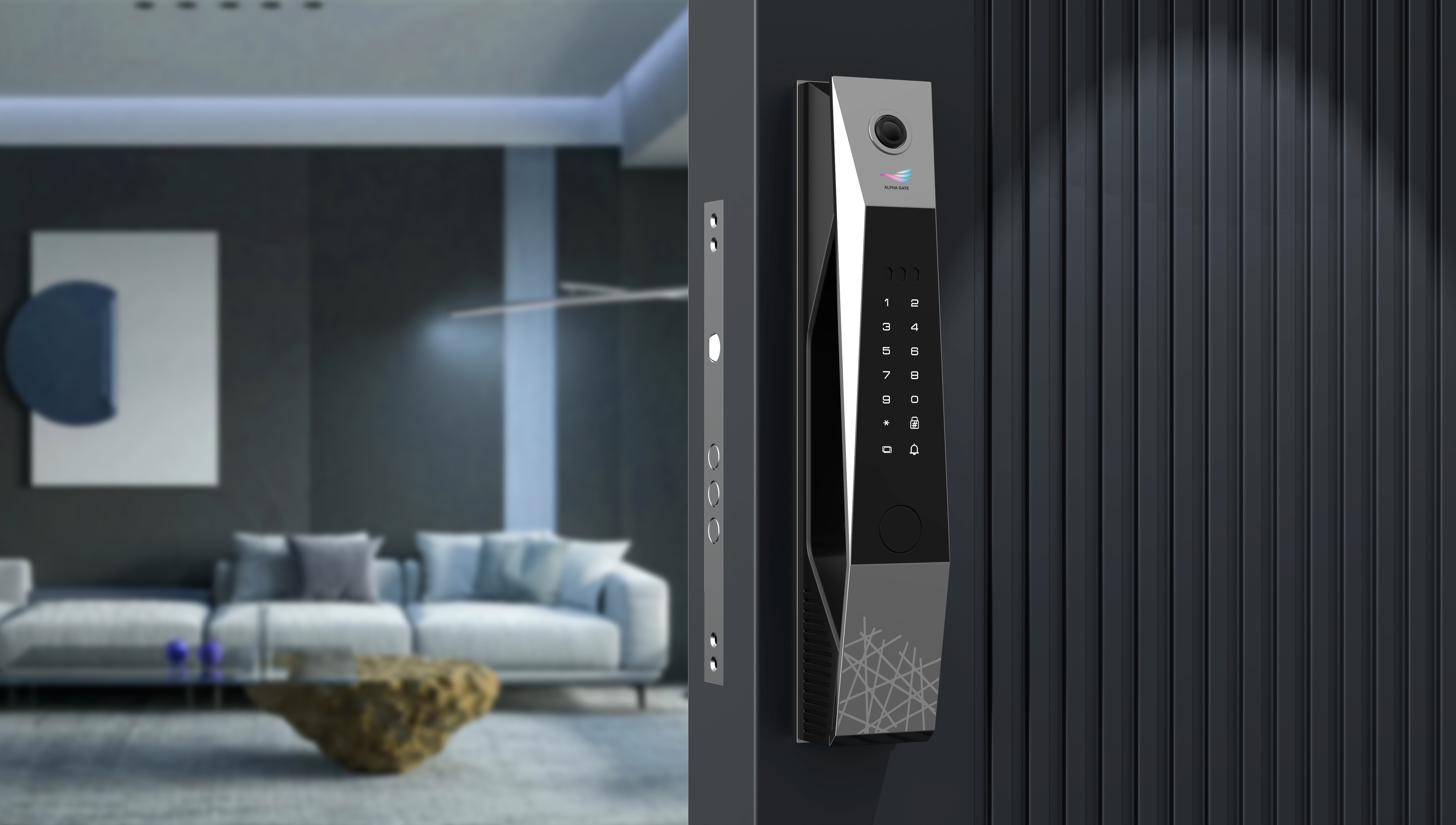 yulo，Intelligent lock，Intelligent door lock，Cyber，Cyber，Mecha Style，