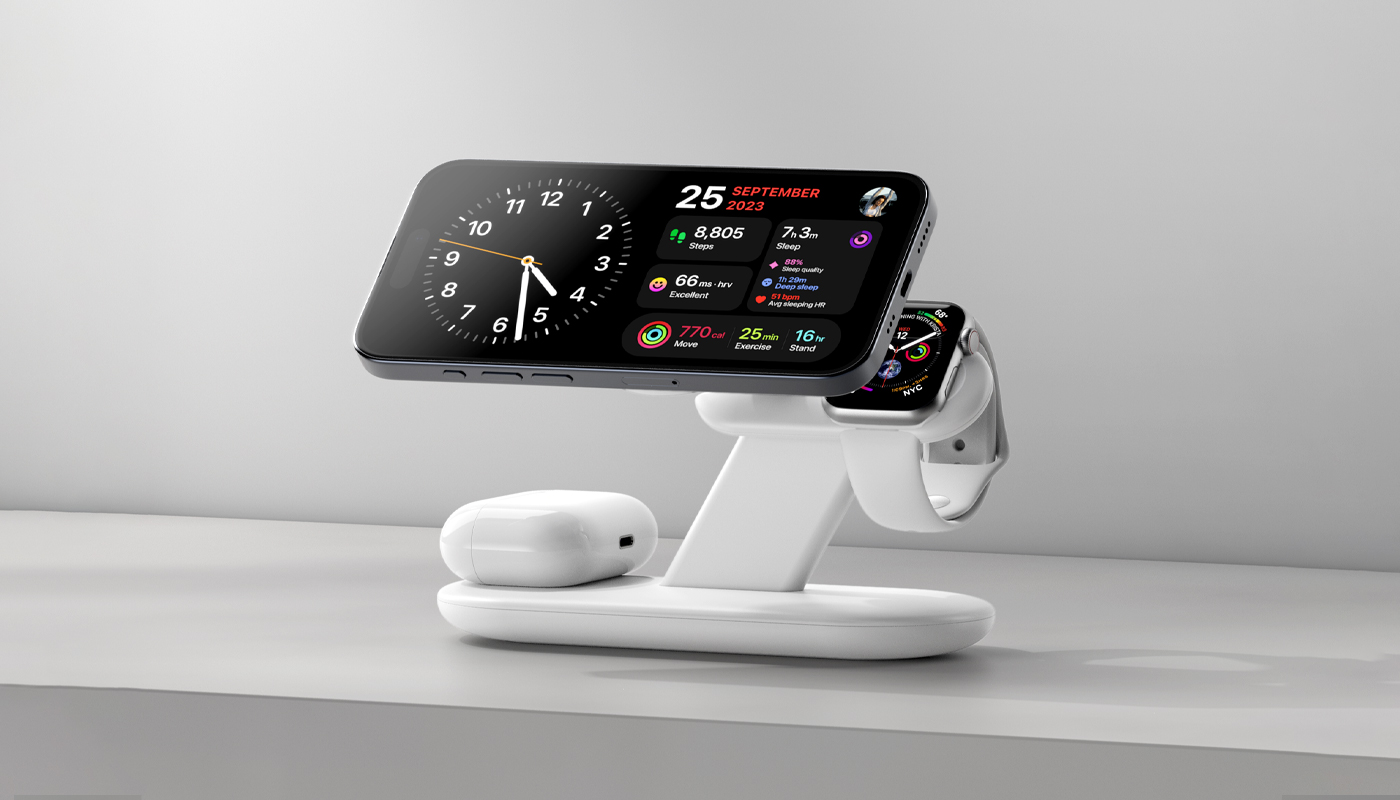 Three-in-one wireless magnetic charger，wireless charger ，3C products，