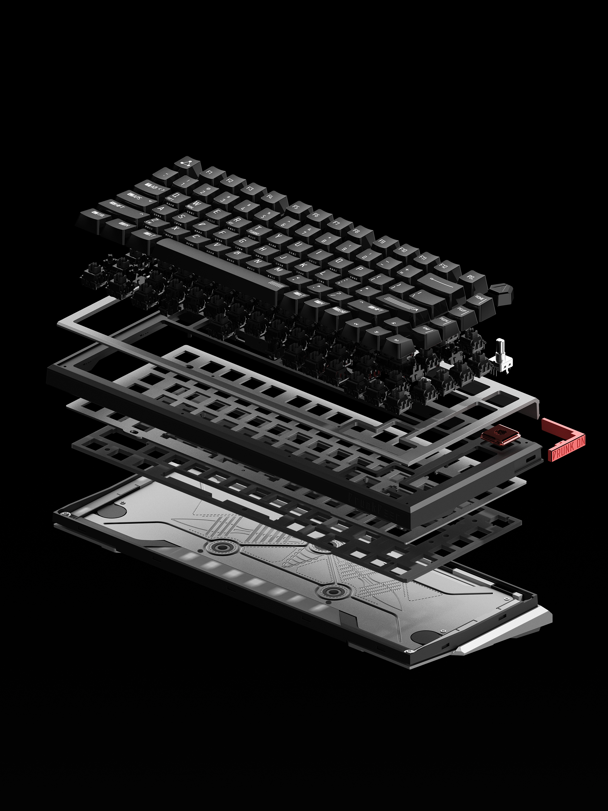 Big Monster，Drunk Deer，dmooster，drunkdeer，Magnetic axis keyboard，keyboard，industrial design，pilot，