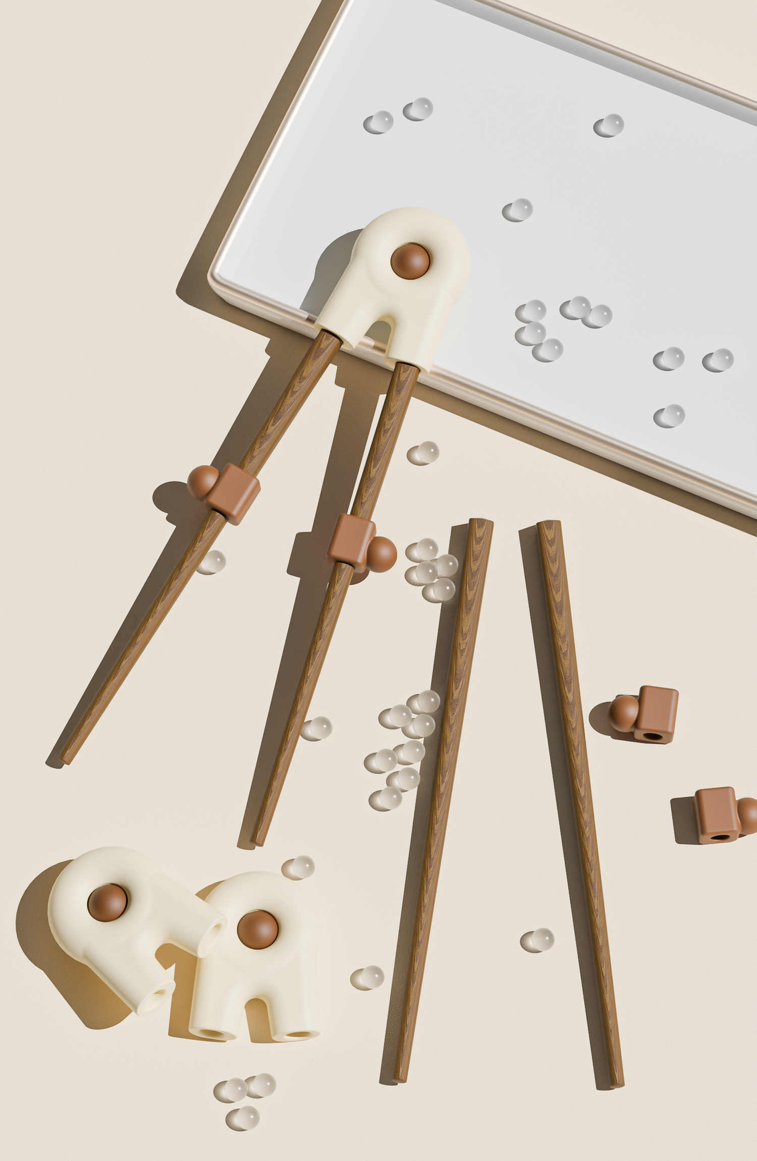 Mother and baby，Practice chopsticks，chopsticks，Children's chopsticks training chopsticks 3 years old 6 years old baby household wooden auxiliary device，