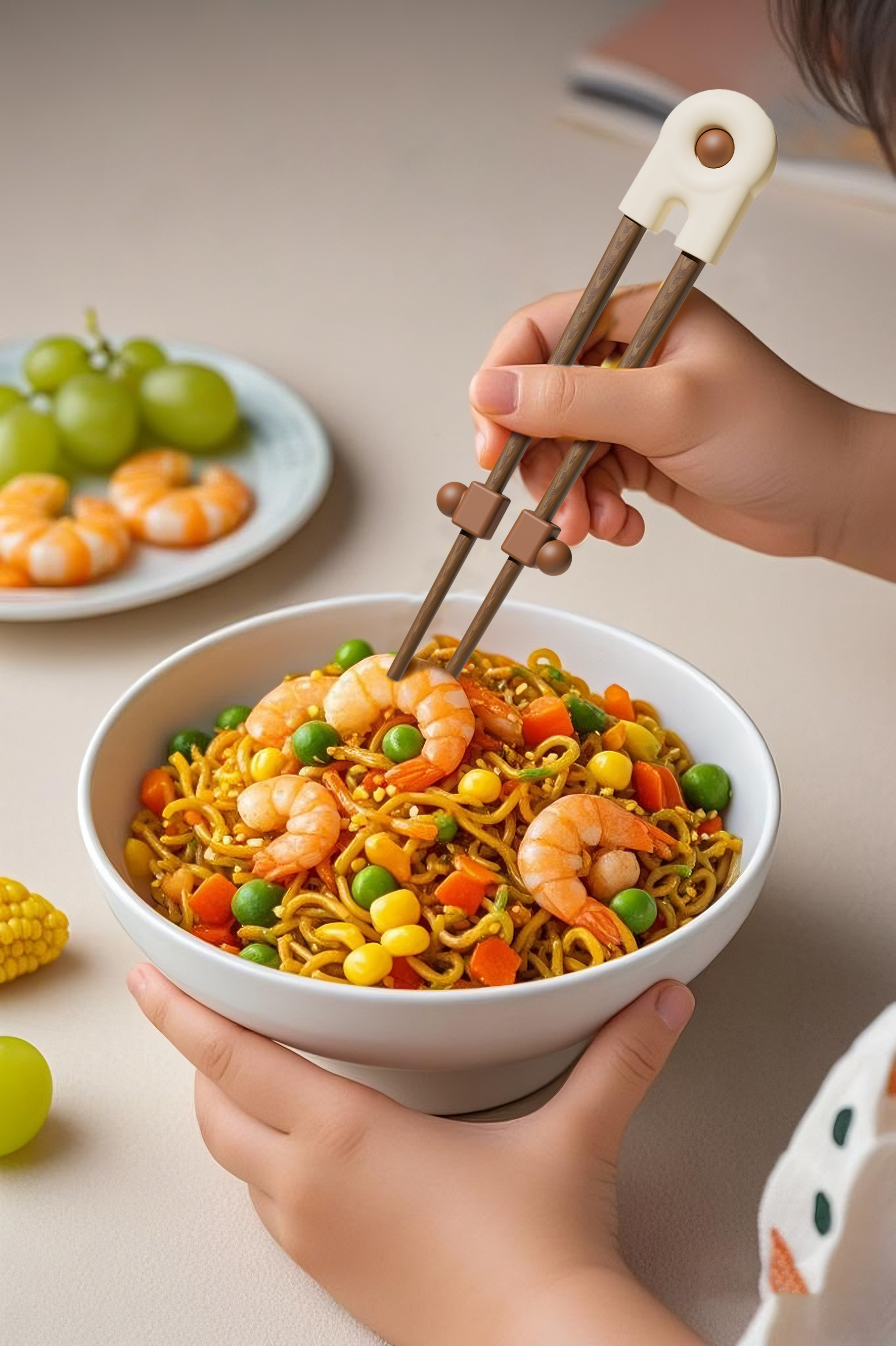 Mother and baby，Practice chopsticks，chopsticks，Children's chopsticks training chopsticks 3 years old 6 years old baby household wooden auxiliary device，