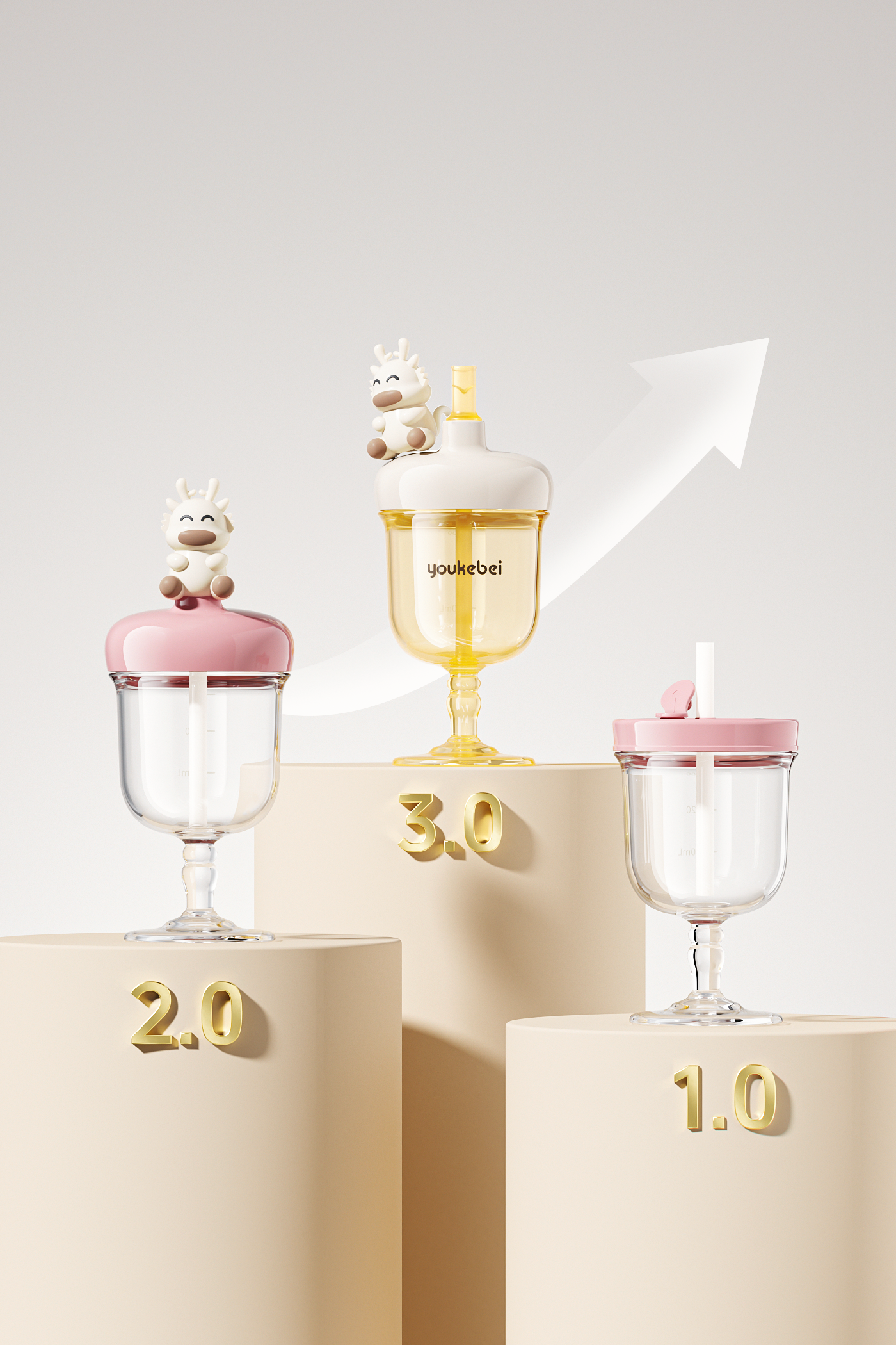 Mother and baby，Children's milk cup，