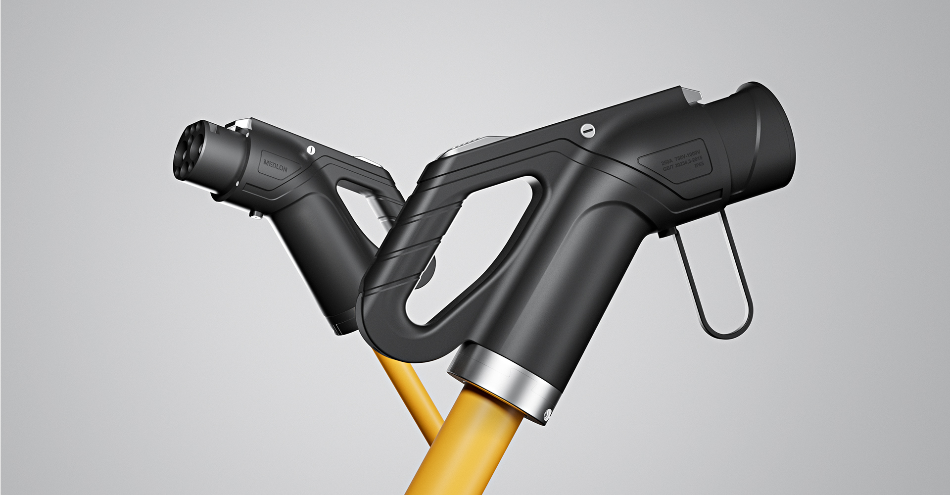 Design of DC charging gun，Appearance Design of Charging Gun，Industrial Design of Charging Gun，Design of New Energy Charging Gun，Design of Car Charging Gun，Appearance and structure design，