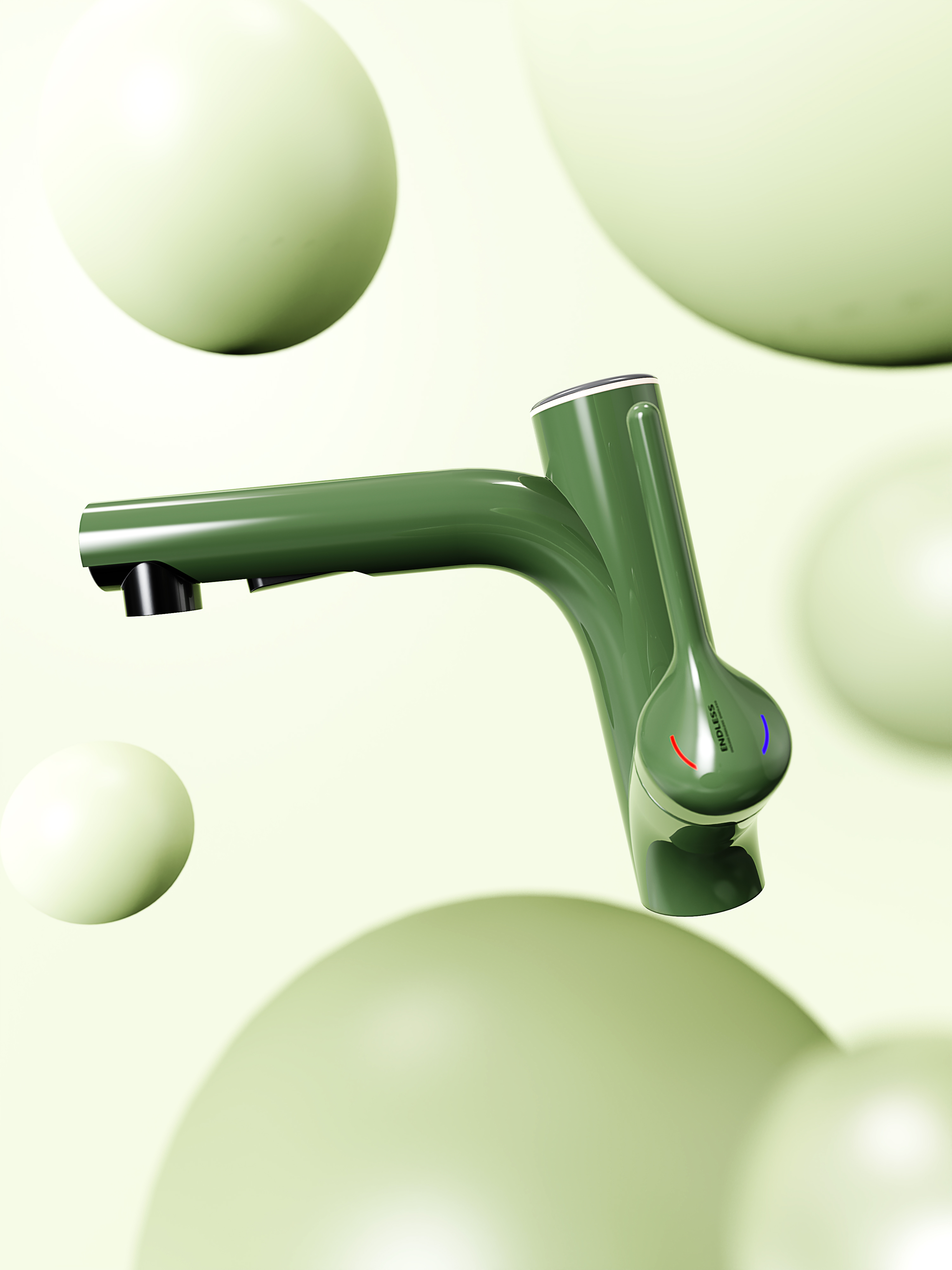 Bathroom design，Boundless design，industrial design，product design，water tap，Pull-out faucet，Basin mixer ，Original design，