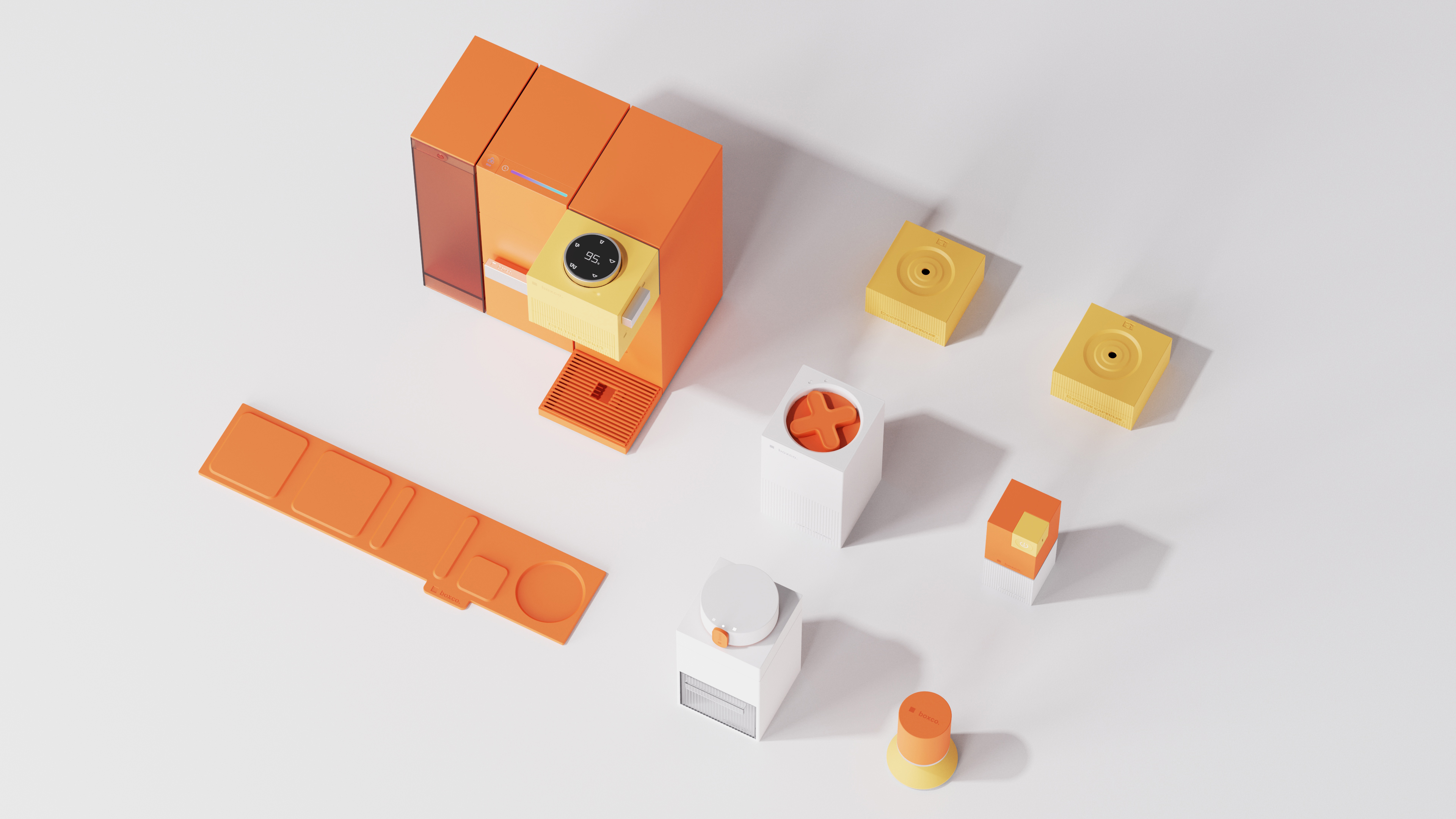 product design，industrial design，Coffee machine，Ice maker，Coffee ice machine，serialization，Water dispenser，Simplicity，