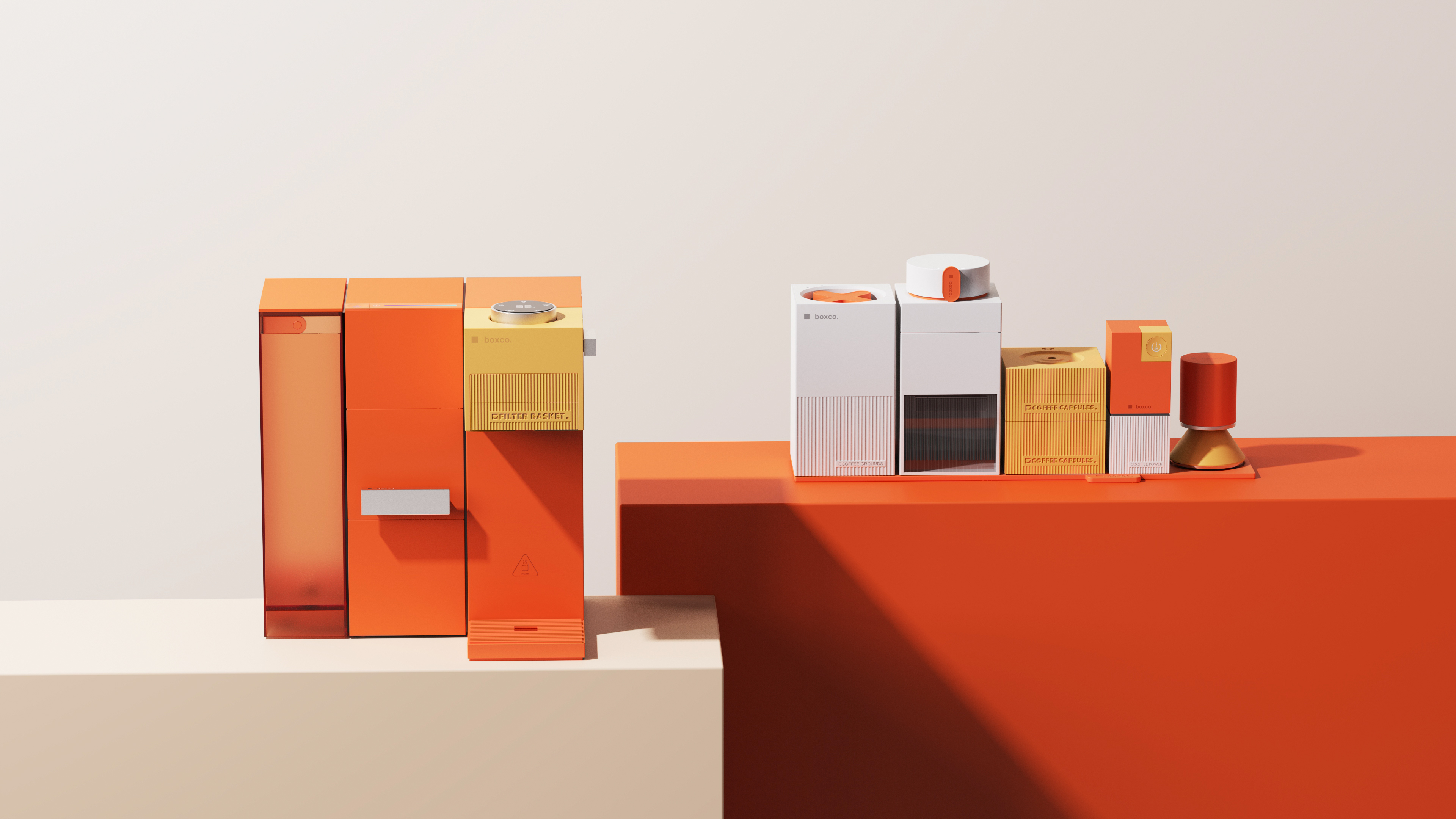 product design，industrial design，Coffee machine，Ice maker，Coffee ice machine，serialization，Water dispenser，Simplicity，