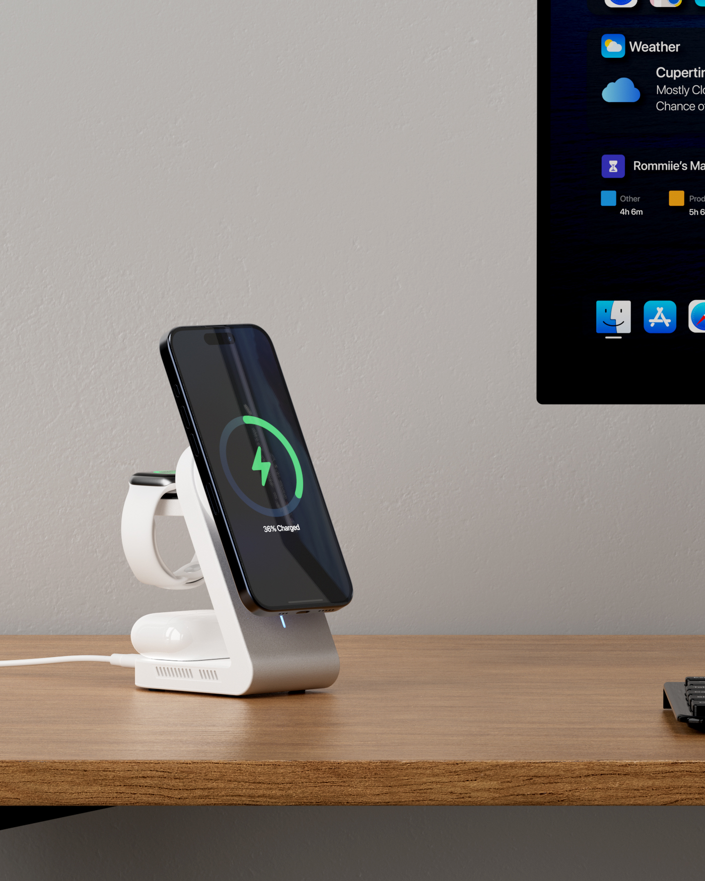 Three-in-one wireless charger，wireless charger ，3C products，
