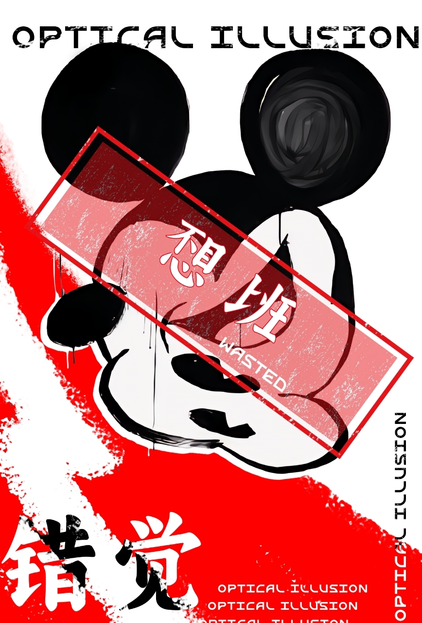 poster，illusion，Optical illusion，