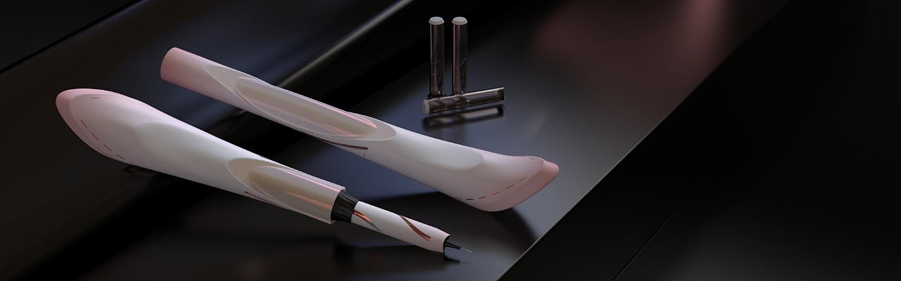Injection pen，Insulin injection pen，Render，design sketch，