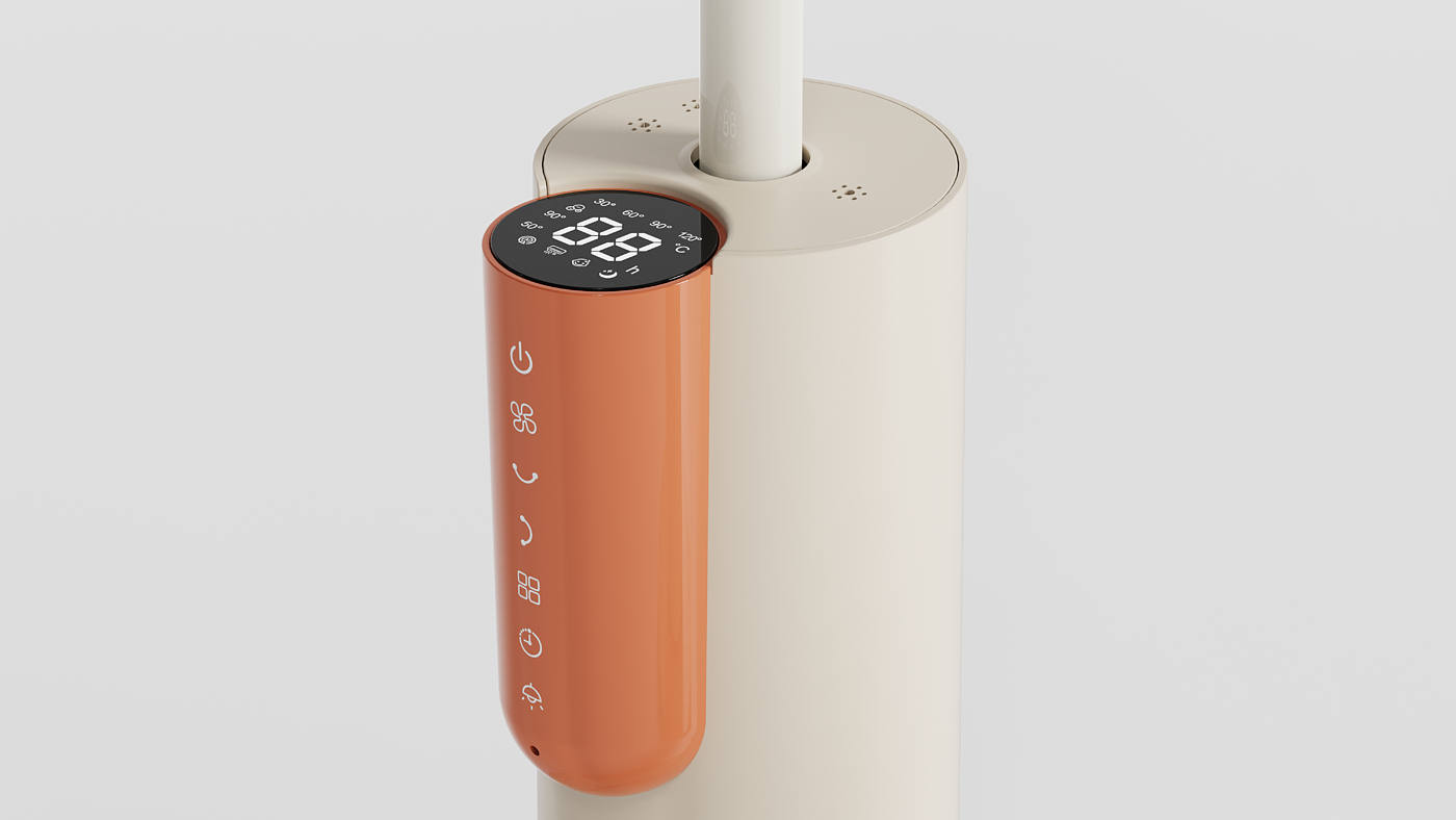 product design，industrial design，stand fan ，Atmosphere lamp electric fan，
