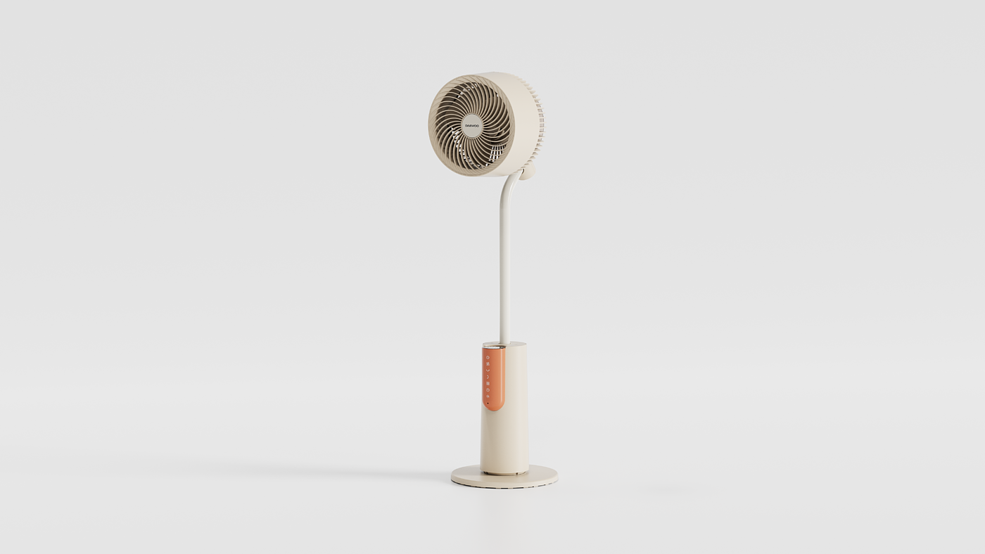 product design，industrial design，stand fan ，Atmosphere lamp electric fan，