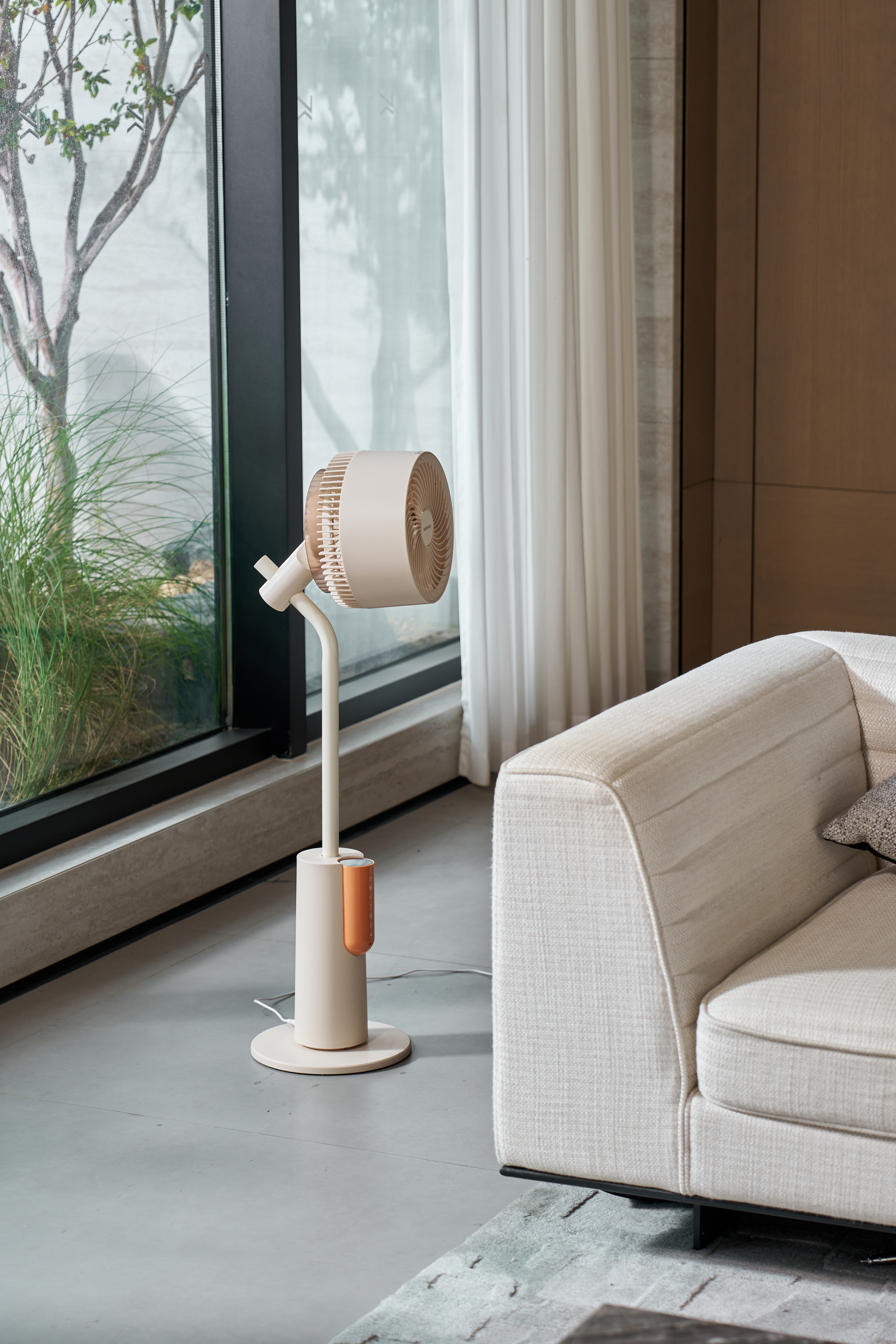 product design，industrial design，stand fan ，Atmosphere lamp electric fan，