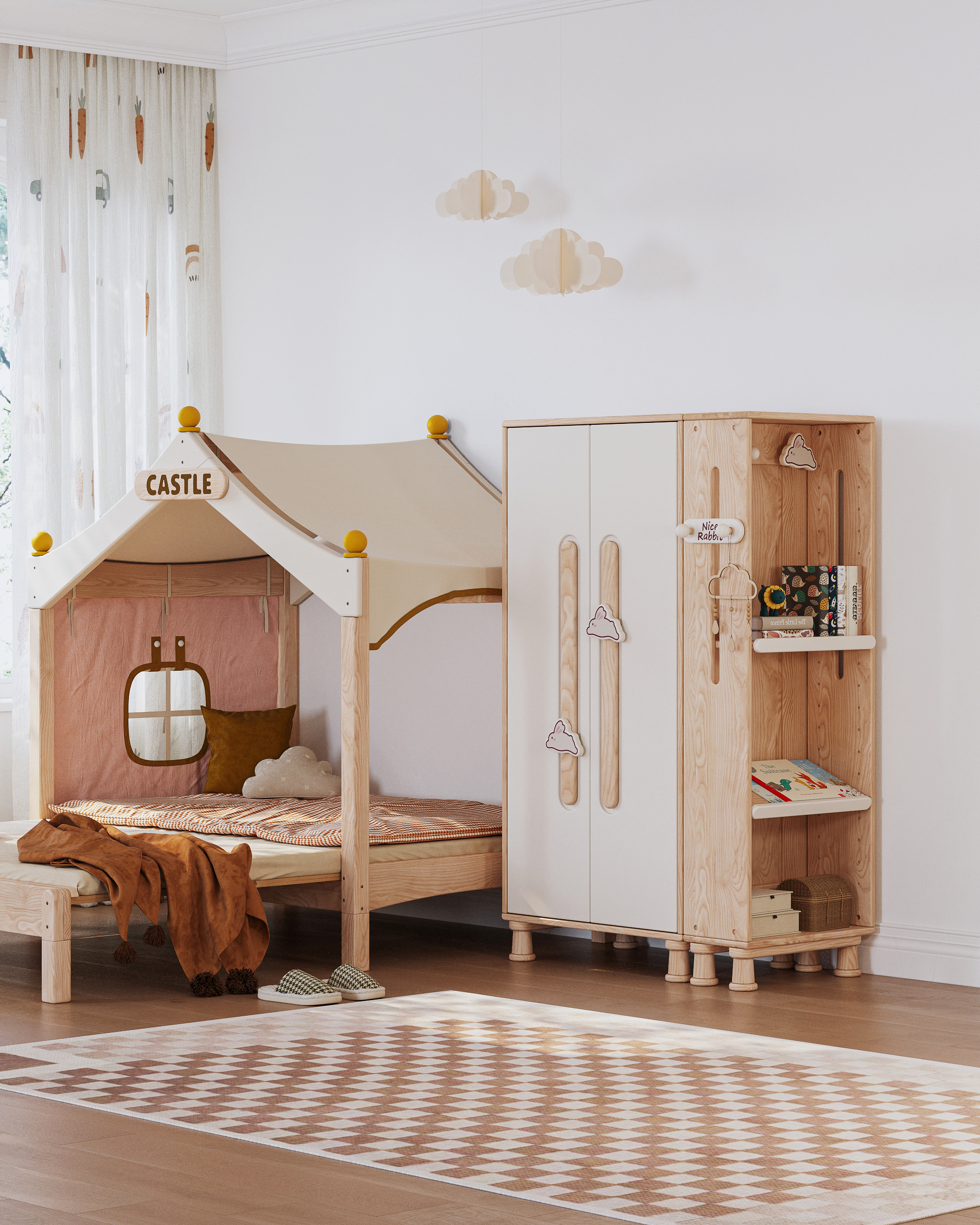 Children's furniture，Child mother and baby，Creative design，modularization，furniture design ，Wardrobe Design，Combination cabinet design，Children's room，