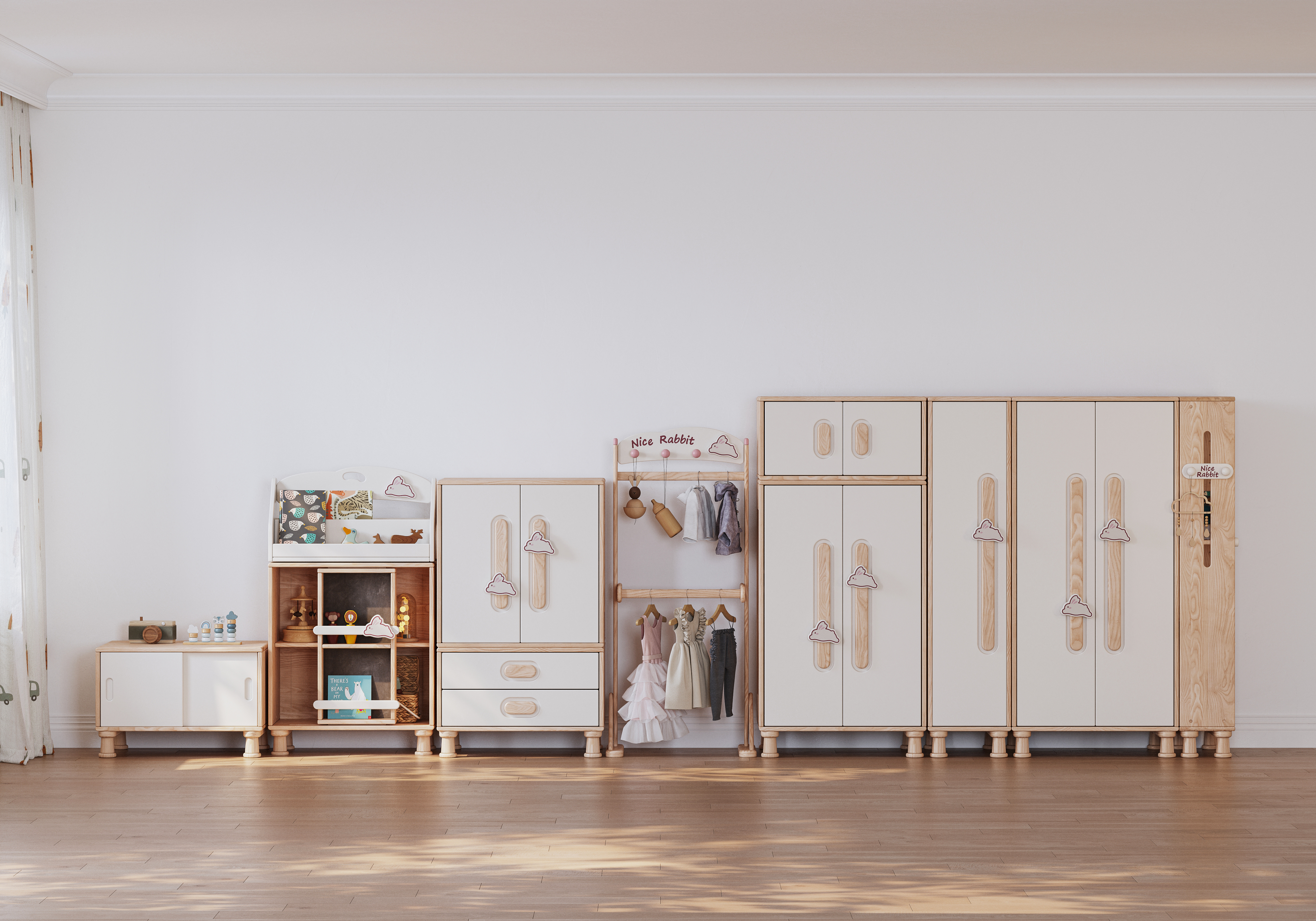 Children's furniture，Child mother and baby，Creative design，modularization，furniture design ，Wardrobe Design，Combination cabinet design，Children's room，