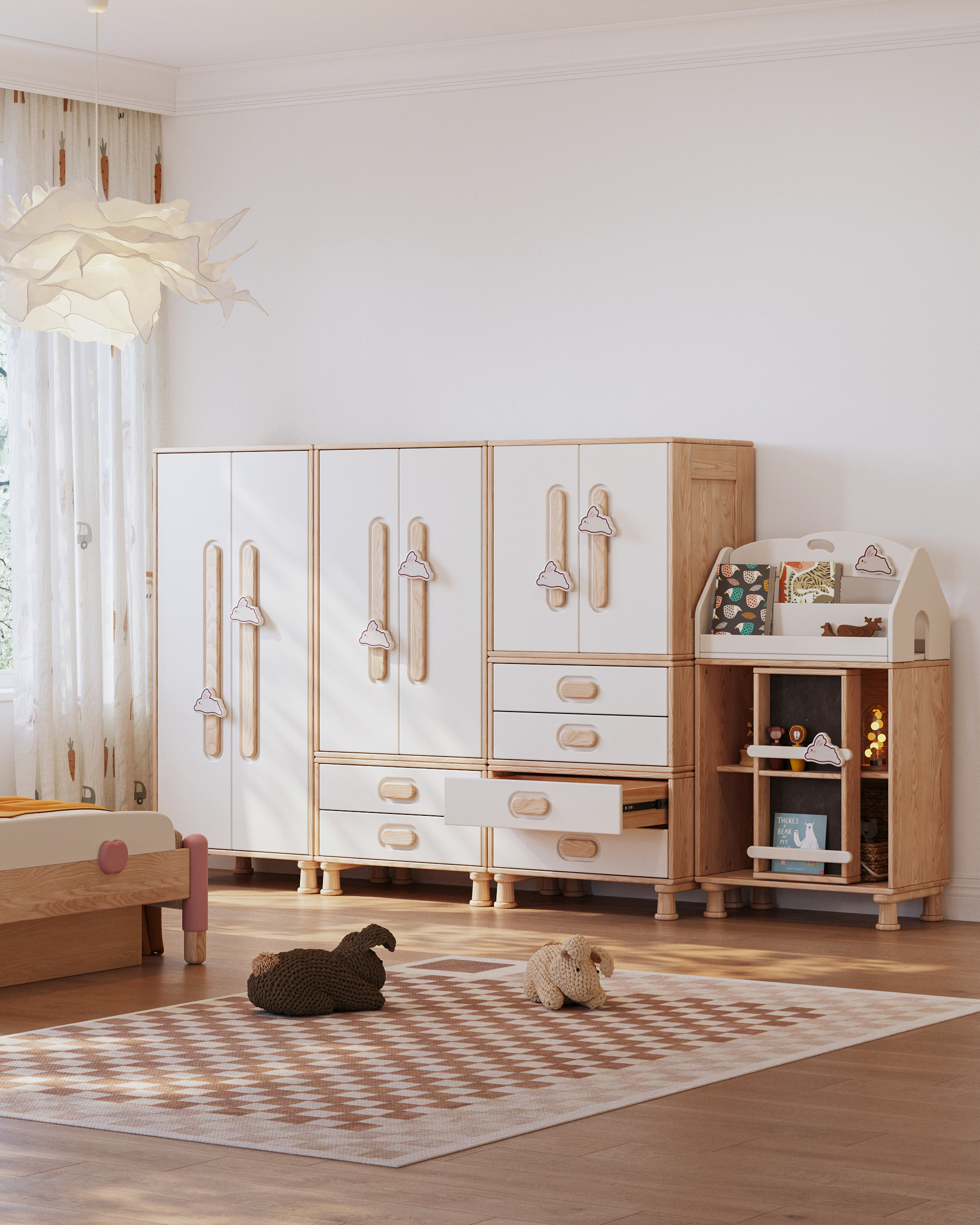 Children's furniture，Child mother and baby，Creative design，modularization，furniture design ，Wardrobe Design，Combination cabinet design，Children's room，