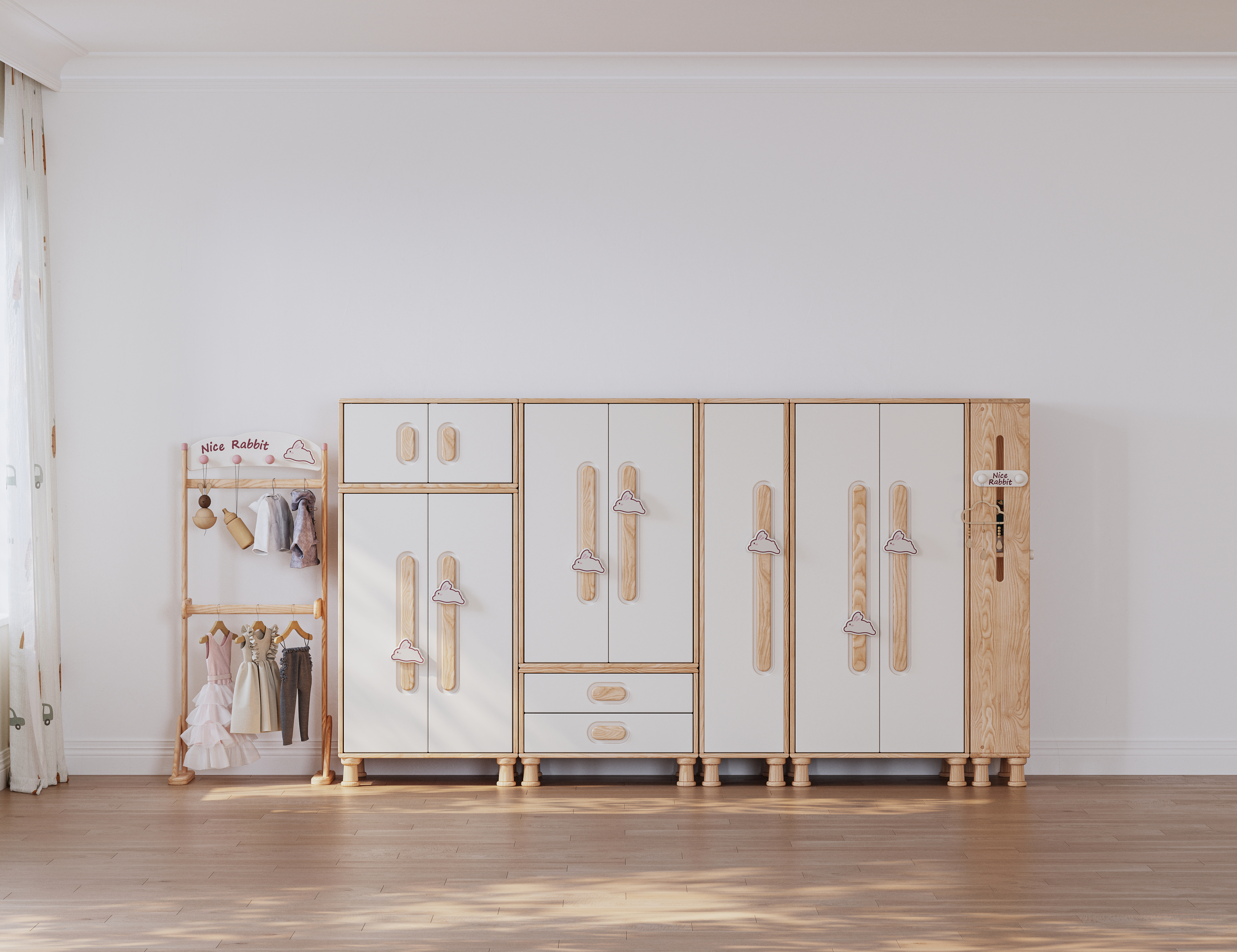 Children's furniture，Child mother and baby，Creative design，modularization，furniture design ，Wardrobe Design，Combination cabinet design，Children's room，