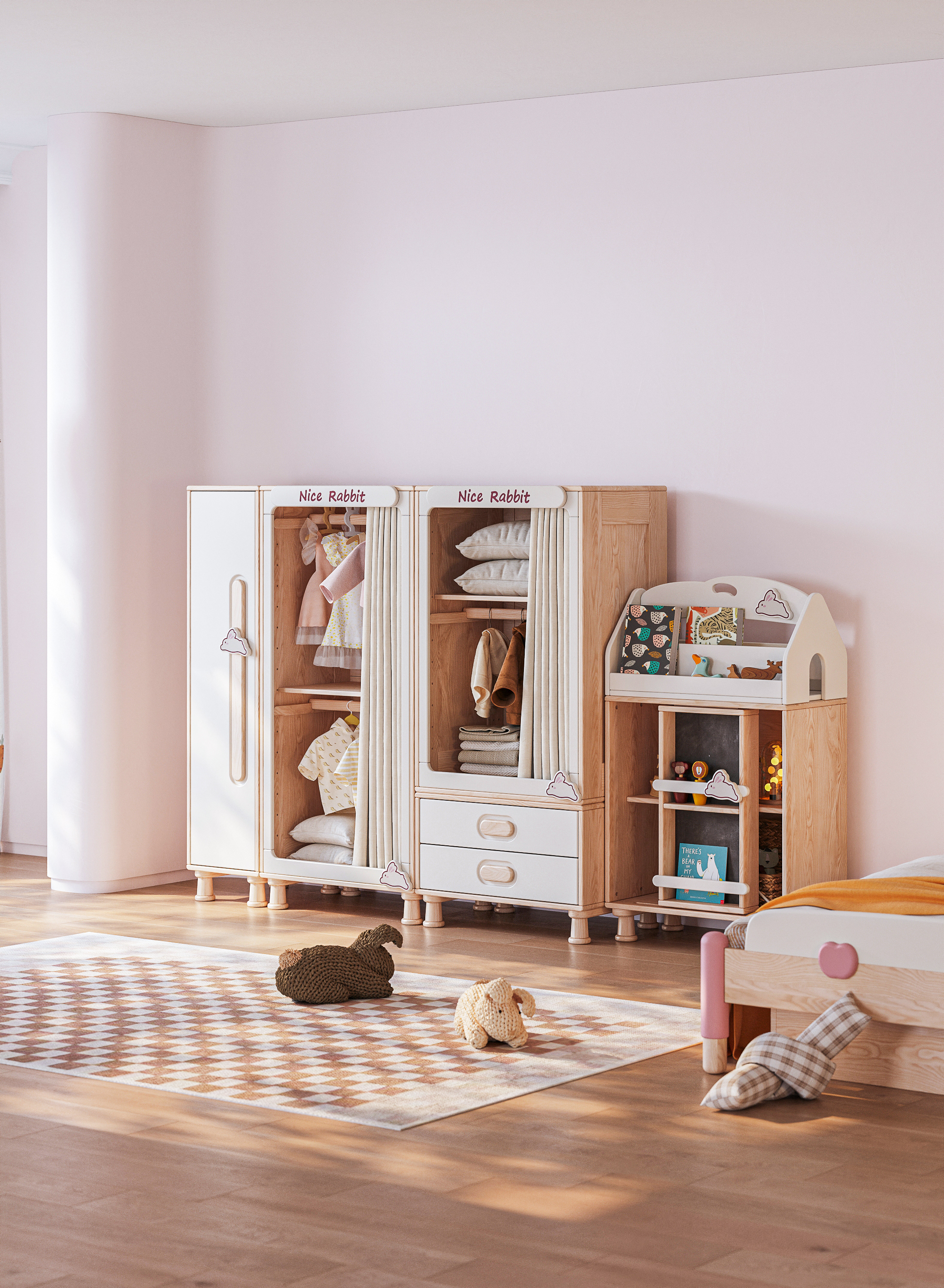 Children's furniture，Child mother and baby，Creative design，modularization，furniture design ，Wardrobe Design，Combination cabinet design，Children's room，