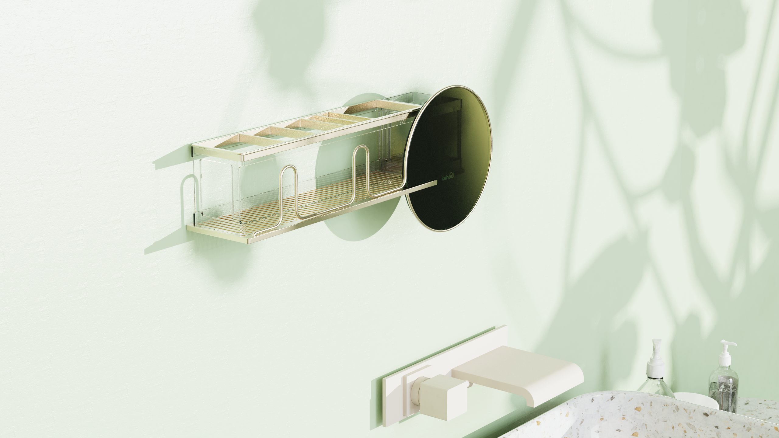 storage box，Cosmetic storage，Storage rack，Accessory design，Feminization，Toothbrush holder，Wash and gargle，