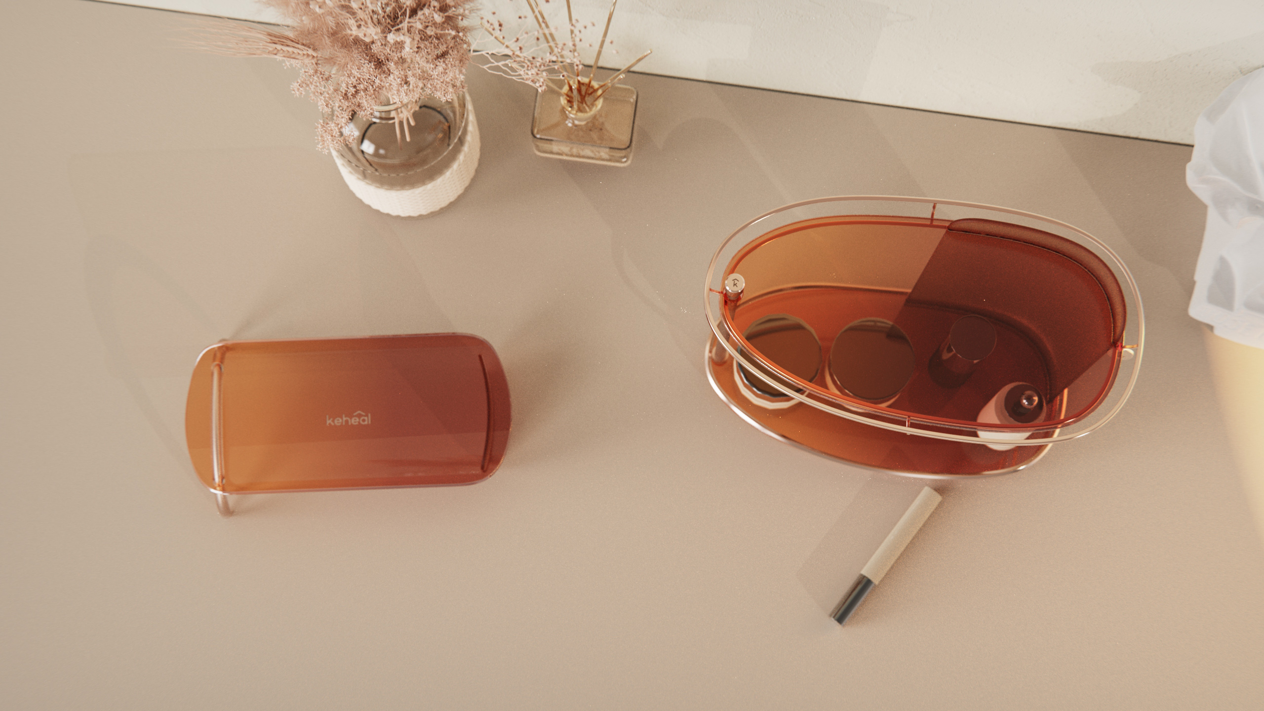 storage box，Cosmetic storage，Storage rack，Accessory design，Feminization，Toothbrush holder，Wash and gargle，