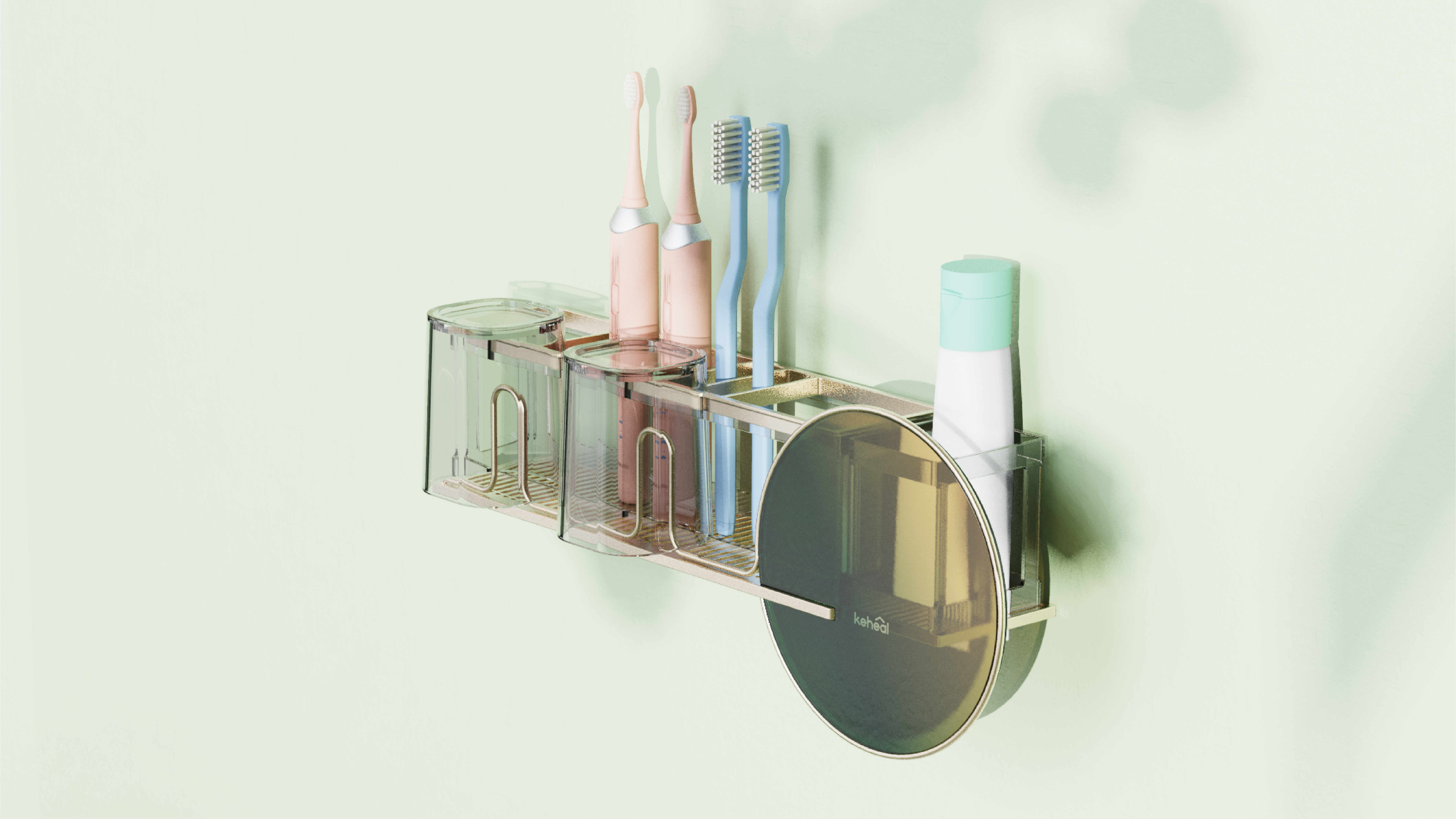 storage box，Cosmetic storage，Storage rack，Accessory design，Feminization，Toothbrush holder，Wash and gargle，