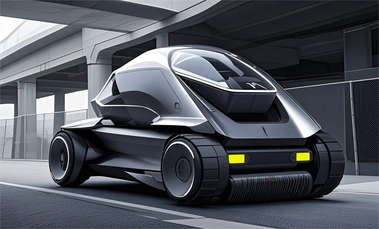 Futuristic engineering vehicle，