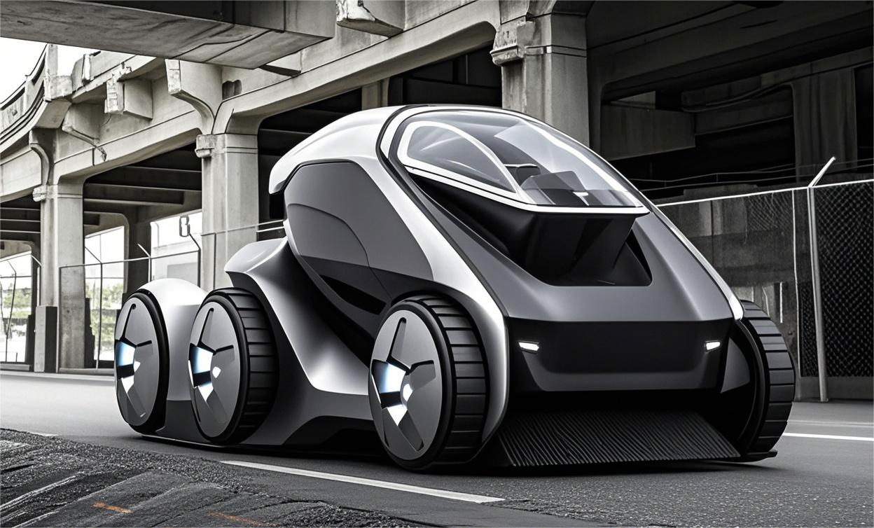 Futuristic engineering vehicle，