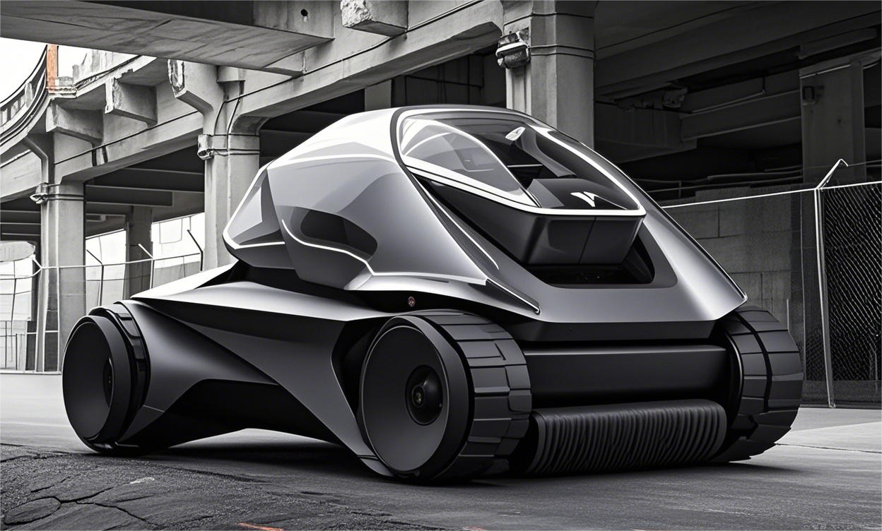 Futuristic engineering vehicle，