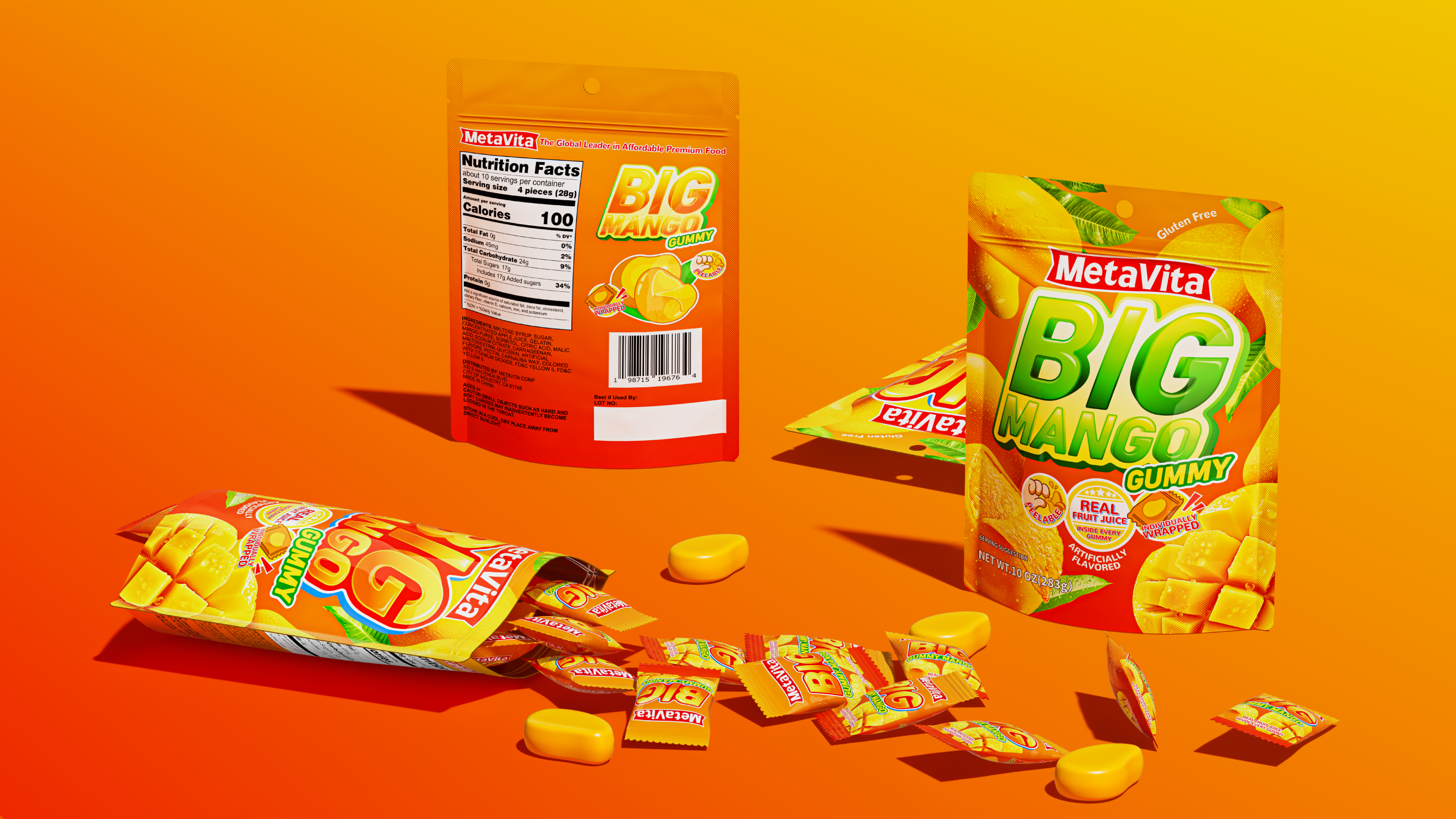 Snack packaging，Leisure snacks，Food packaging，packing design，Brand design，Mango，Fast consumer packaging，The icon design，