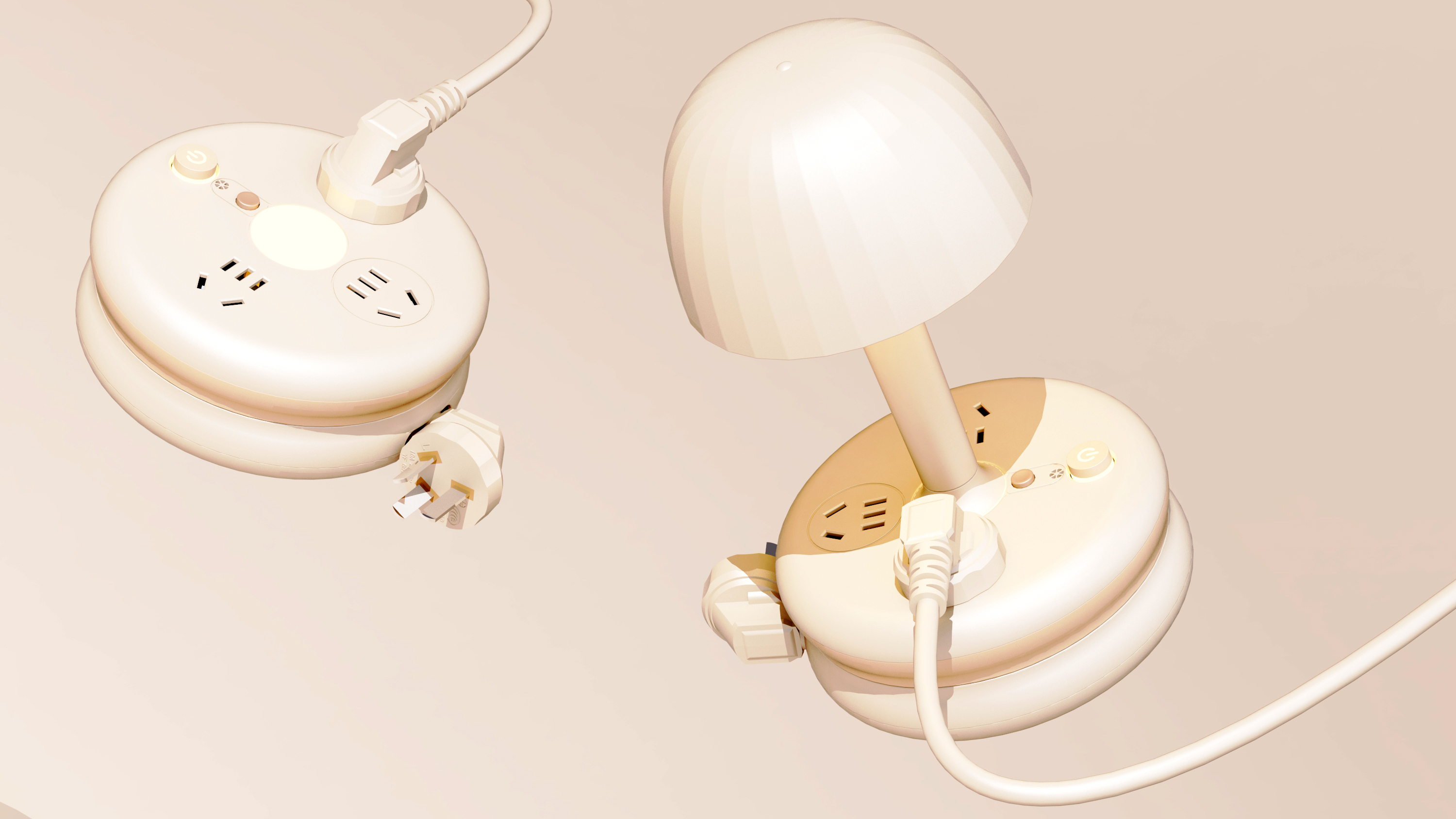 Original design，Industry / products，small home appliances，Creative design，Multifunctional socket，Night light，Desk lamp，