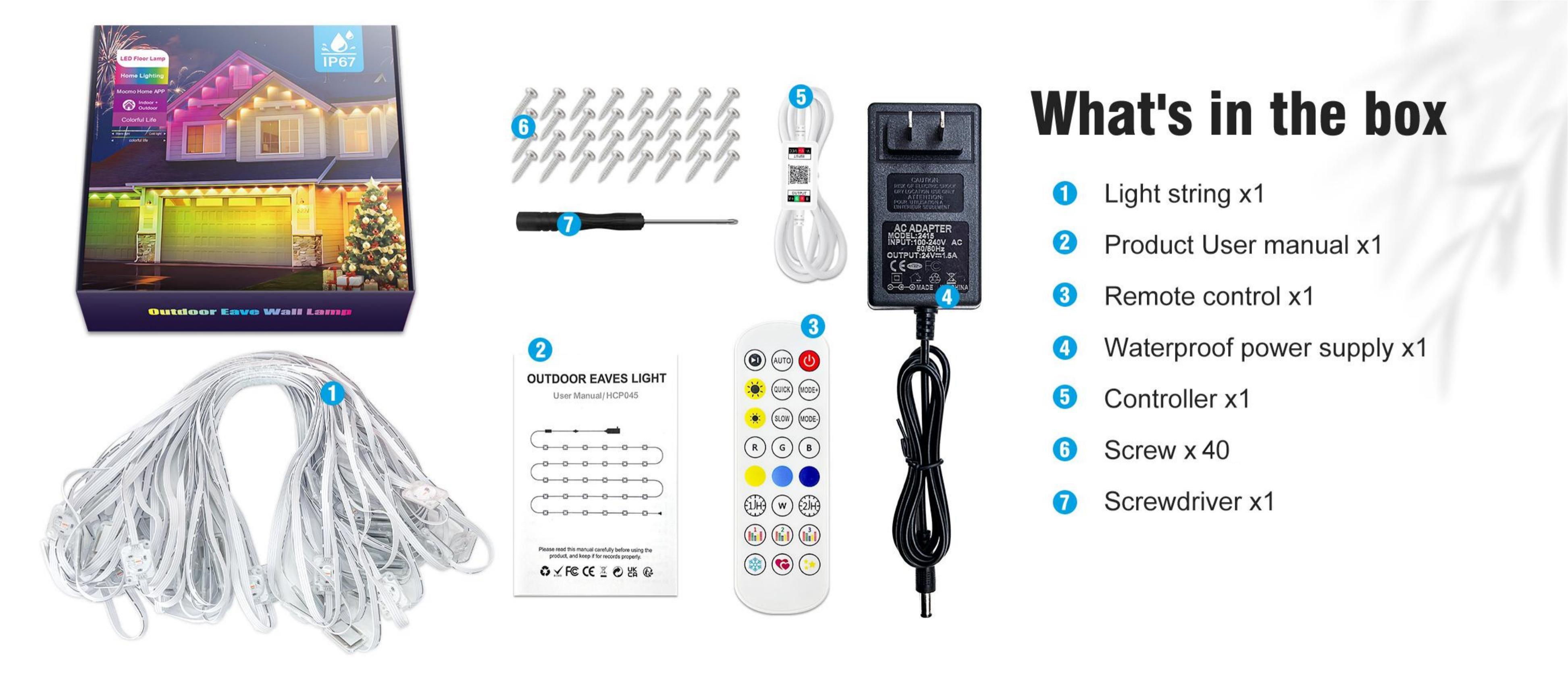 Magic Eaves Light，Lamp string，Eaves lamp，Atmosphere lamp，