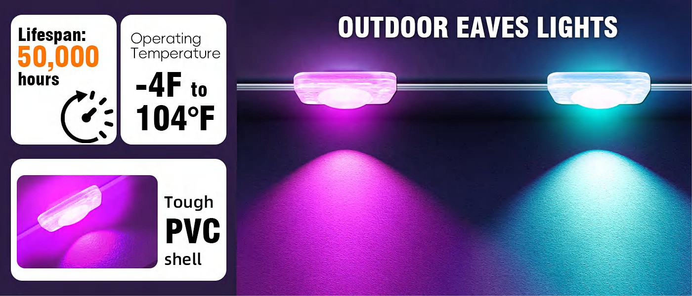 Magic Eaves Light，Lamp string，Eaves lamp，Atmosphere lamp，
