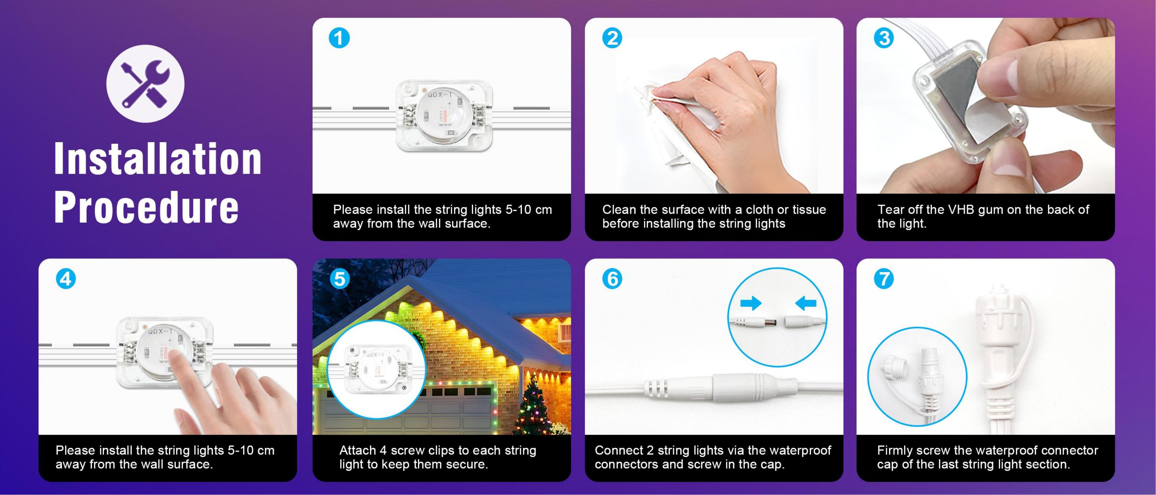 Magic Eaves Light，Lamp string，Eaves lamp，Atmosphere lamp，